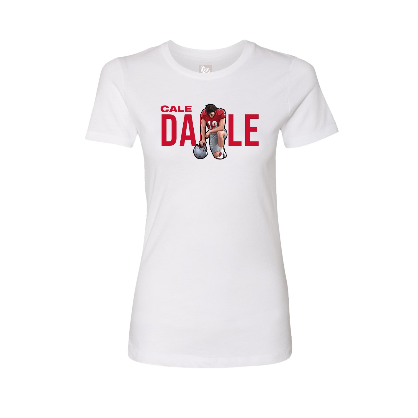 Fitted Women's Tee — Player Name in White