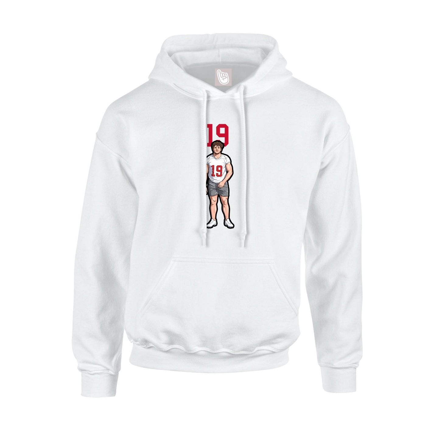 Hoodie — Number Top in White