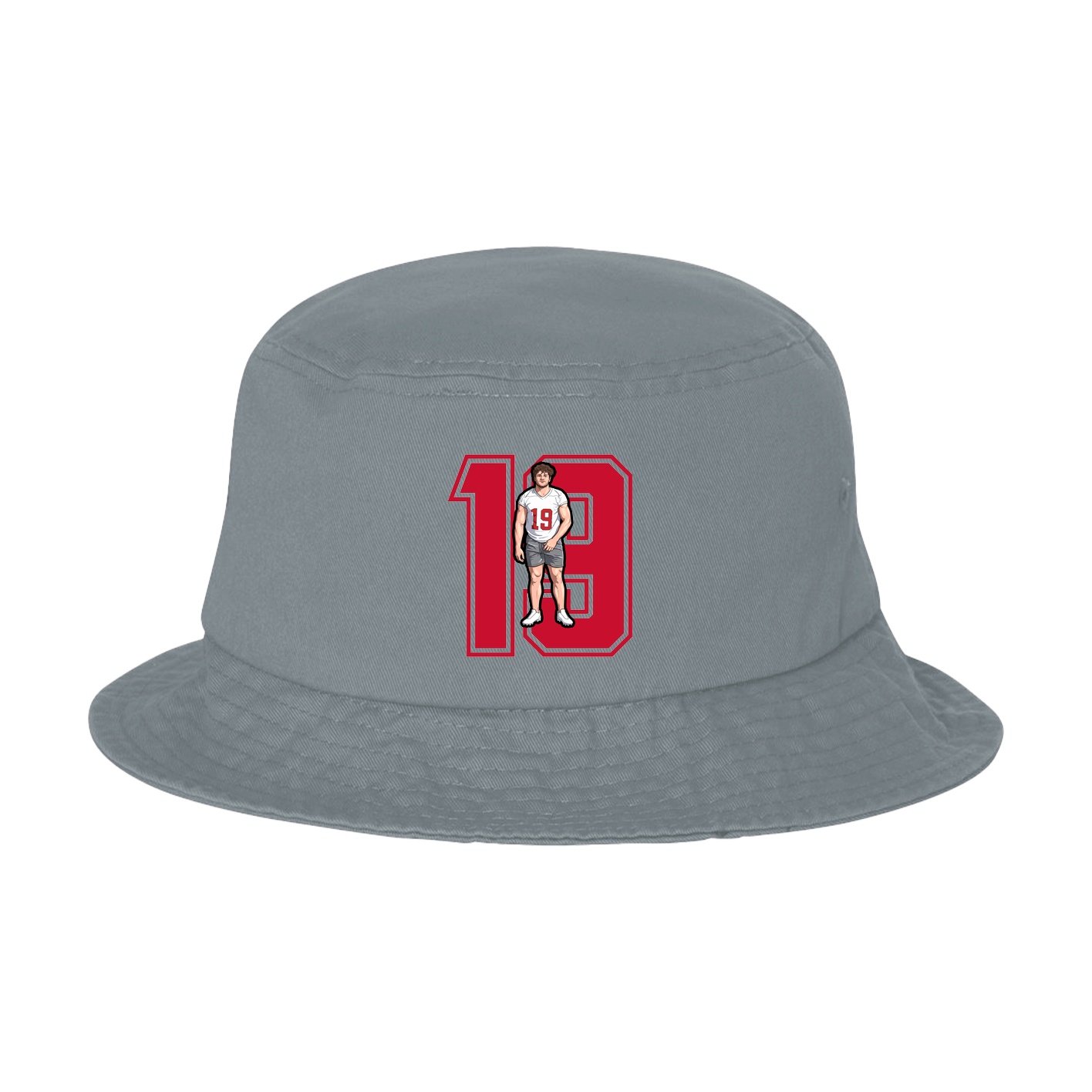 Bucket Cap — Number in Grey