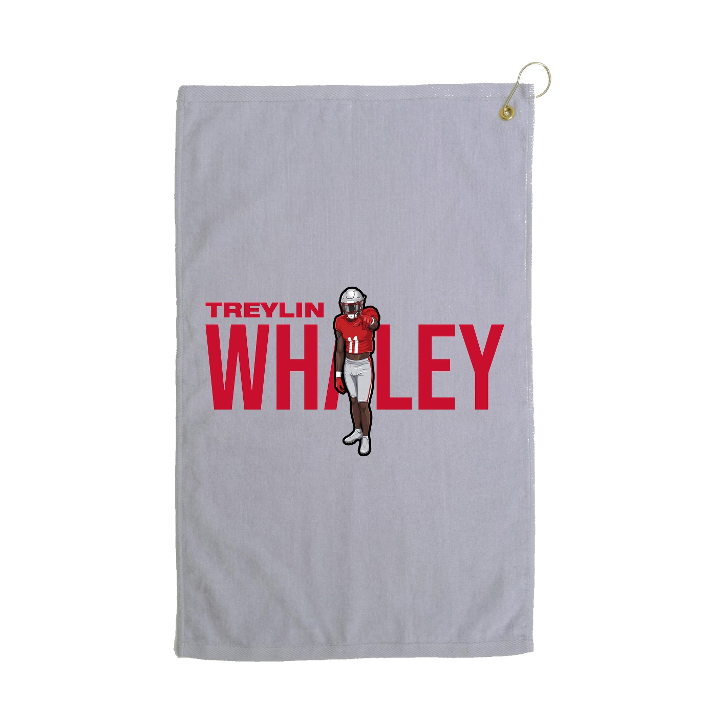 Golf Towel — Player Name in Grey
