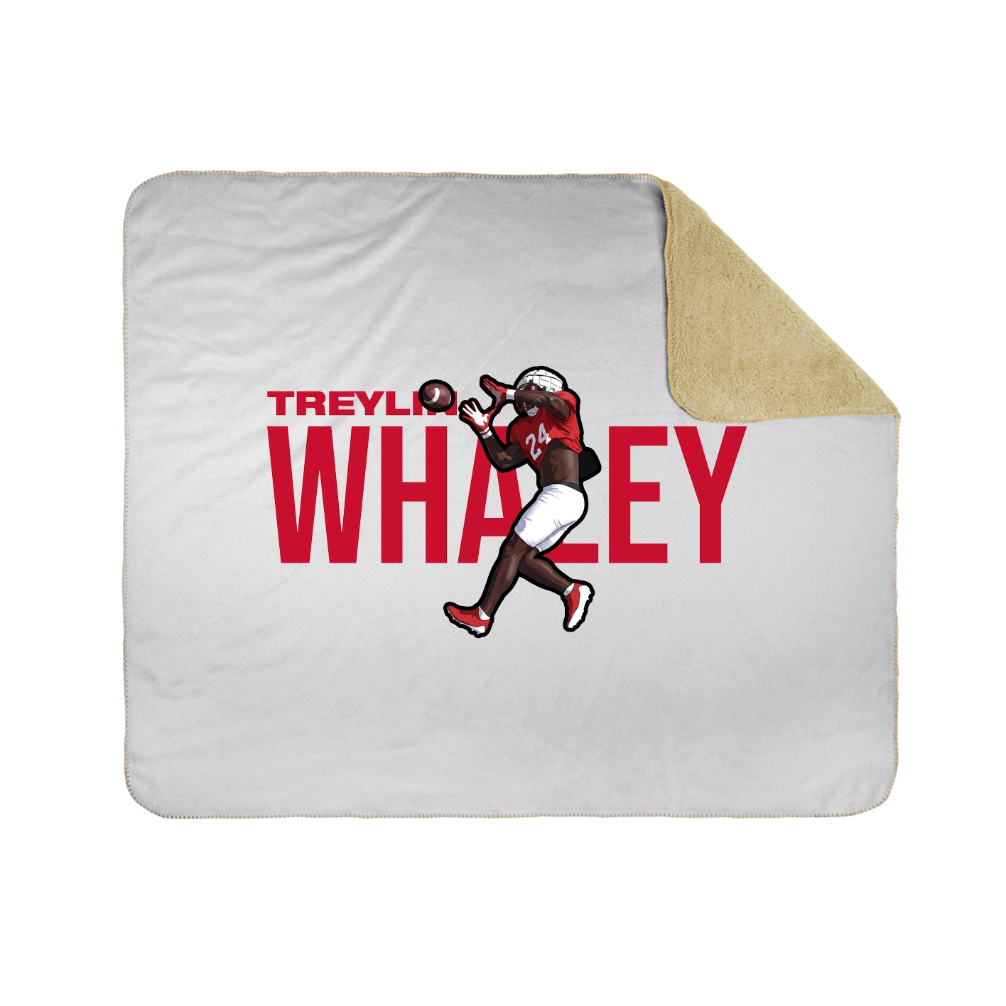 Throw Blanket — Player Name in White