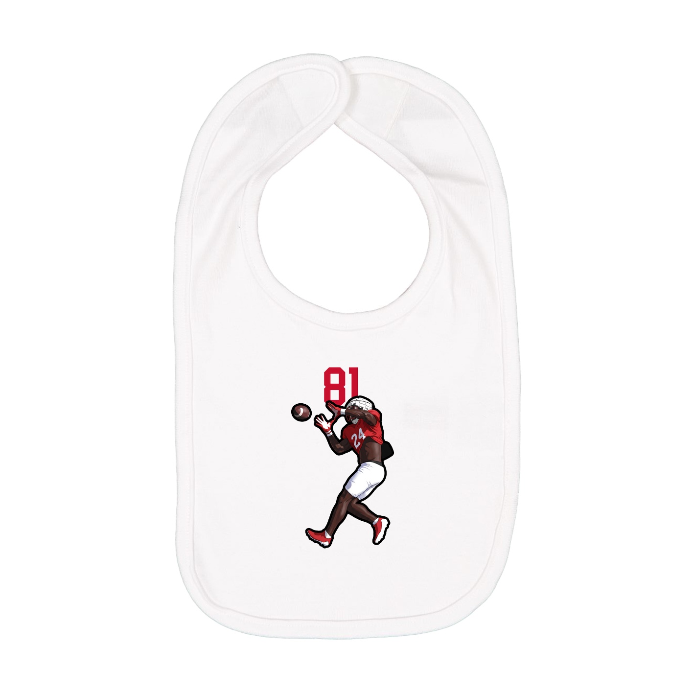Infant Bib — Number Top in White