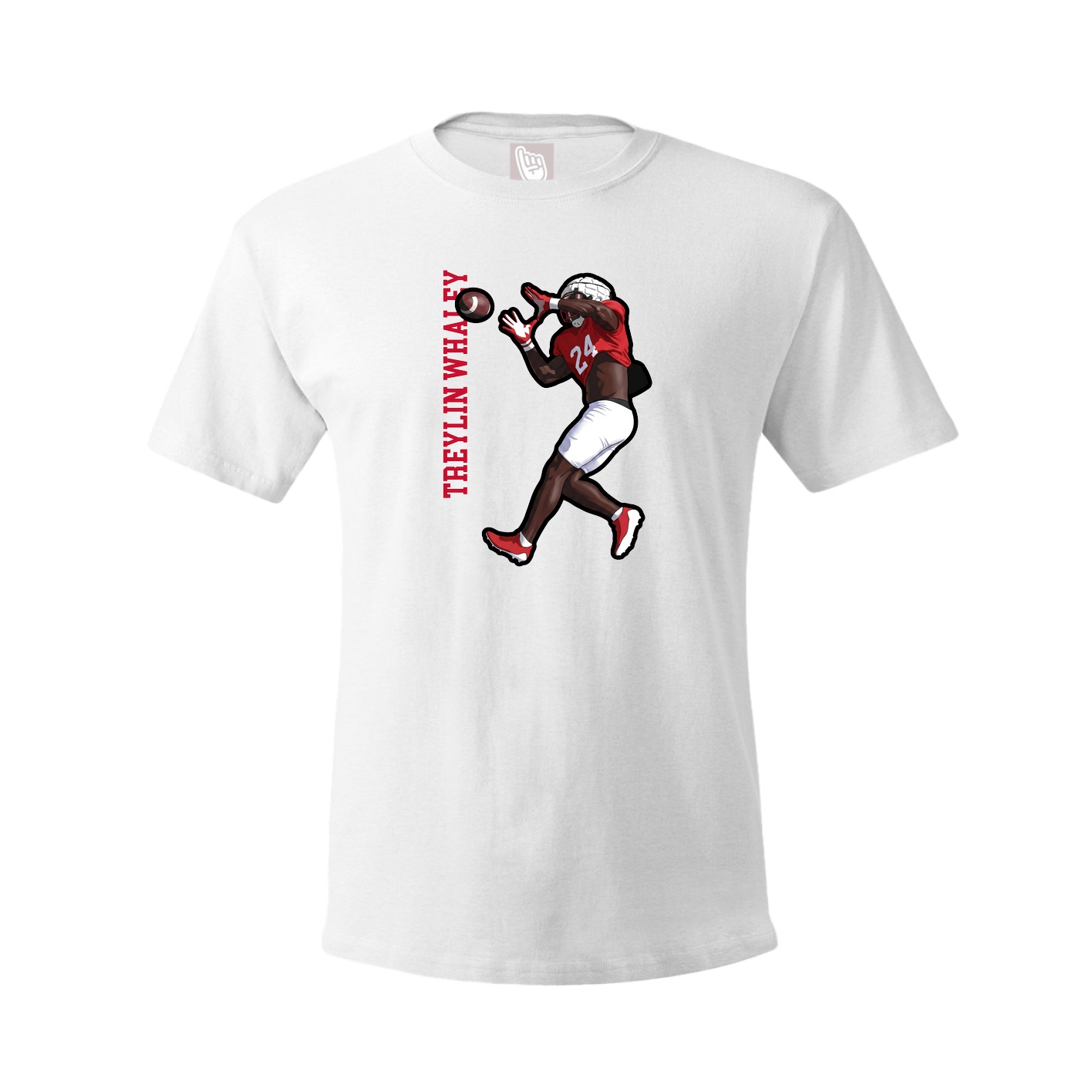 Tee — Name Vertical in White