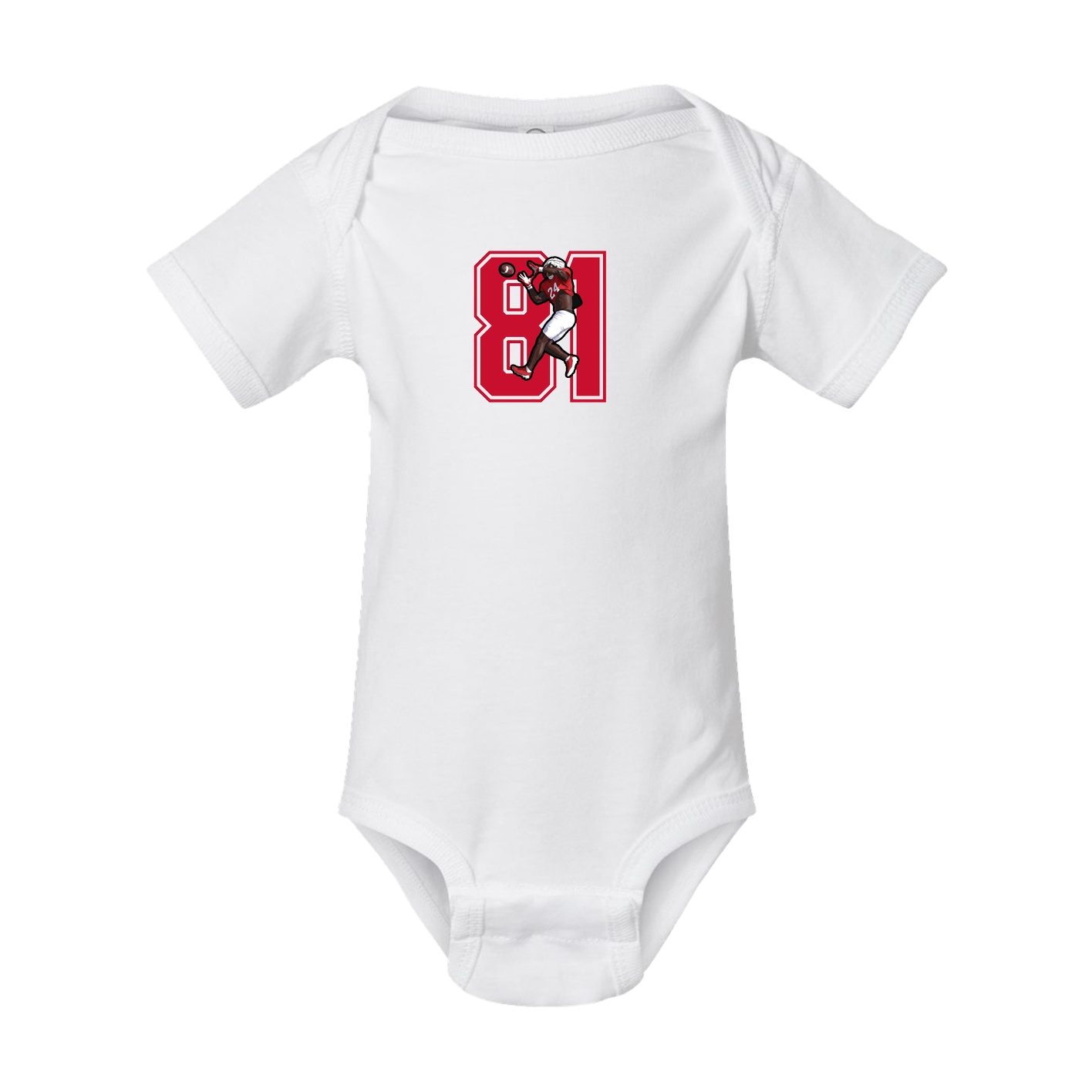 Baby Onesie — Number in White