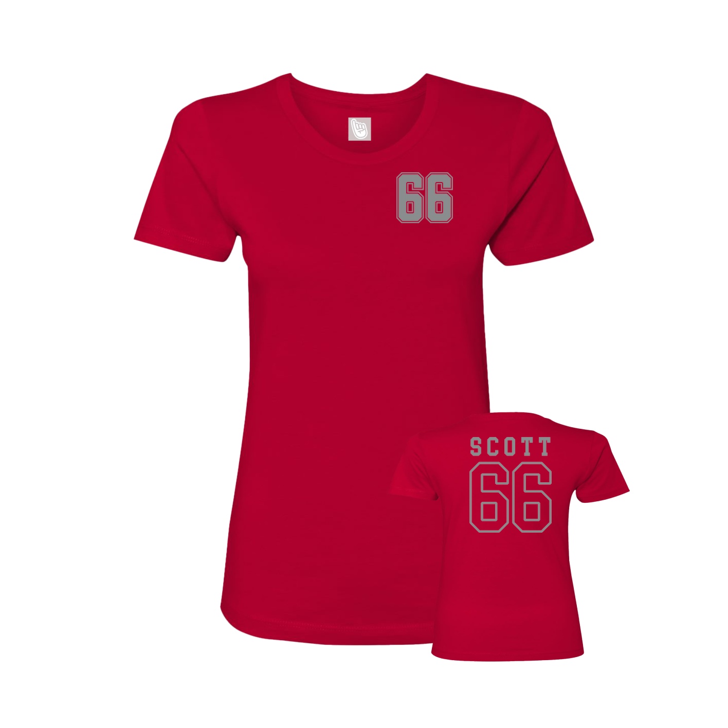 Womens Tee — Chest Back in Red