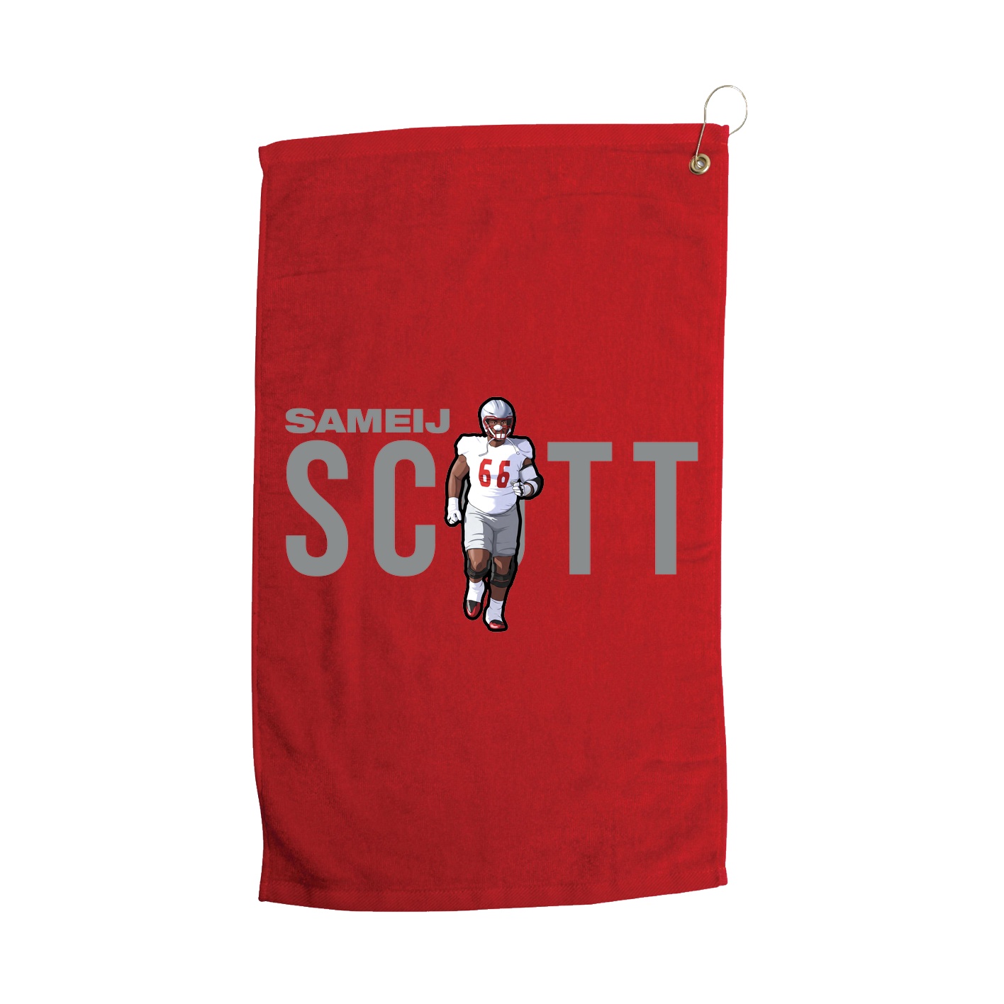 Golf Towel — Player Name in Red