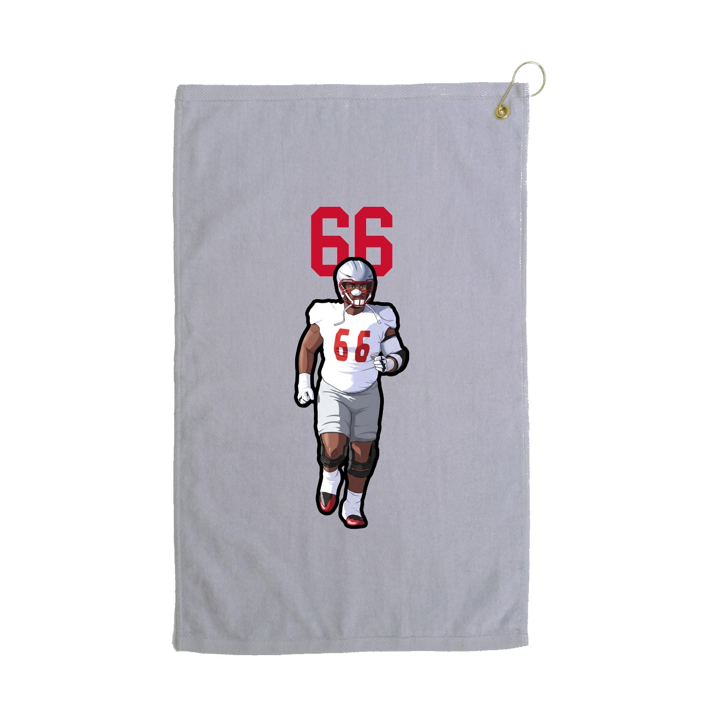 Golf Towel — Number Top in Grey