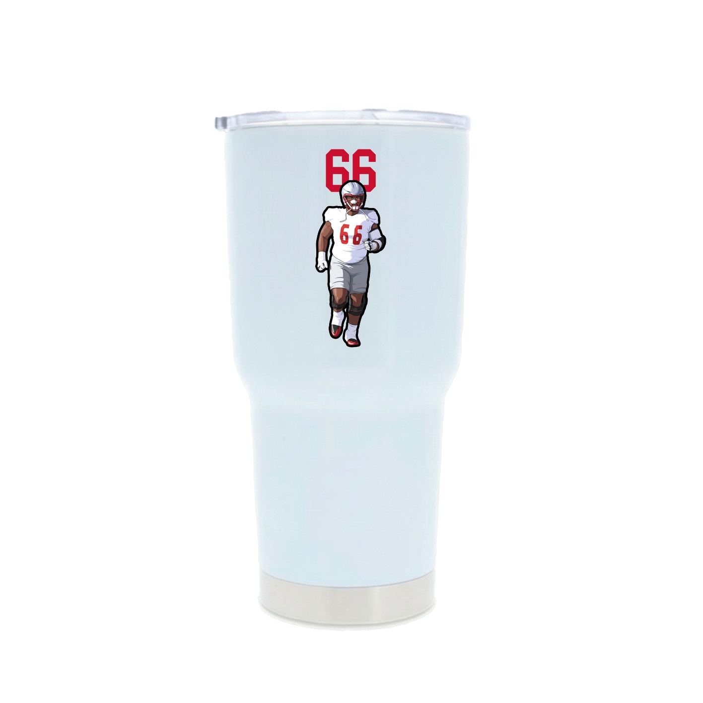 30oz Stainless Steel Tumbler — Number Top in White