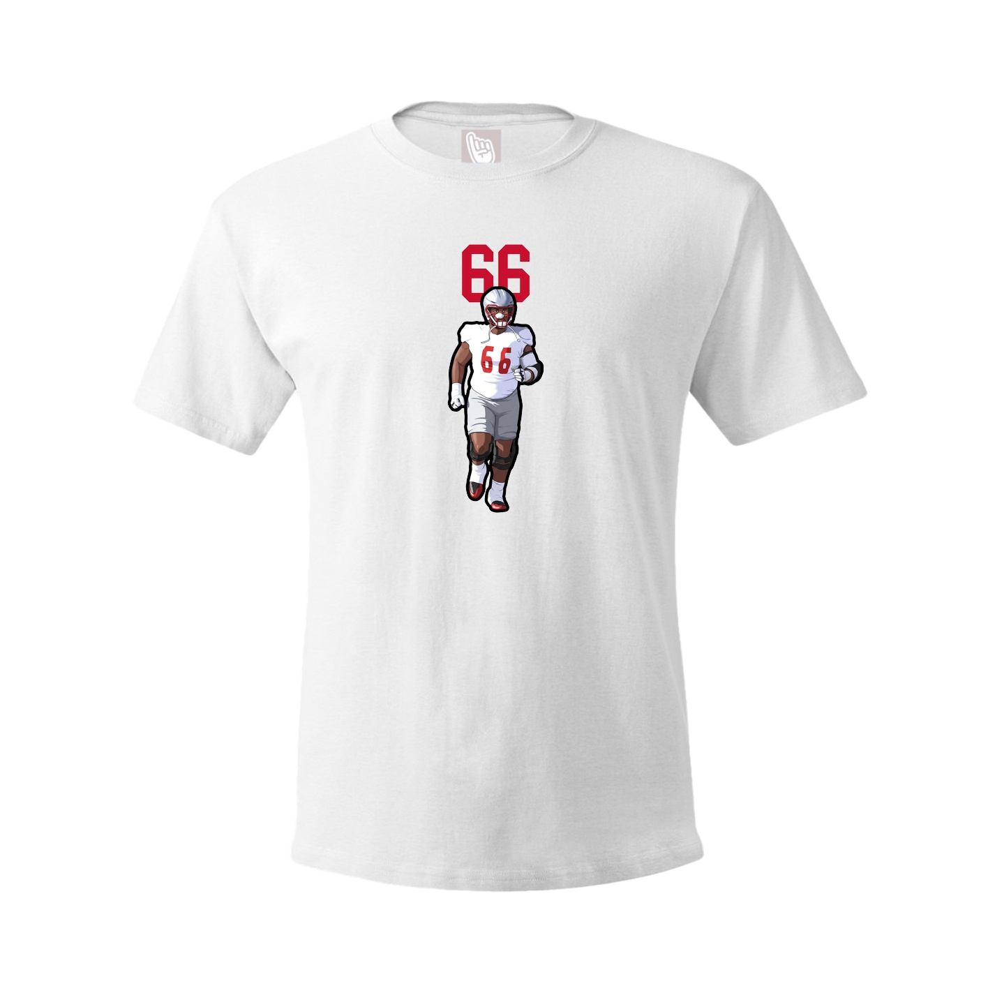 Youth Tee — Number Top in White