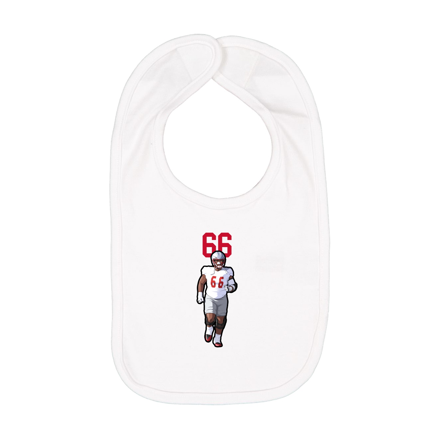 Infant Bib — Number Top in White