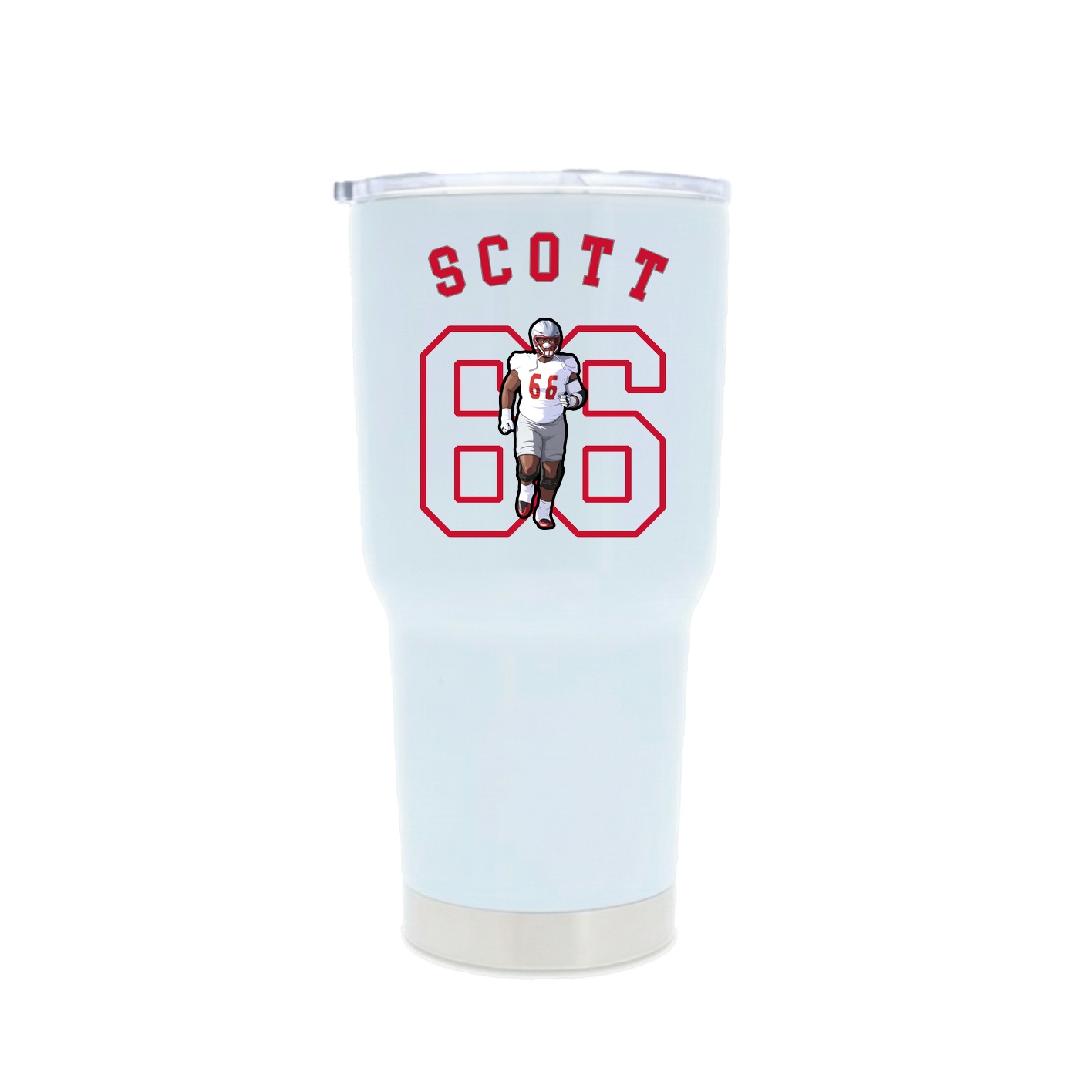 30oz Stainless Steel Tumbler — Shirsey Arch in White