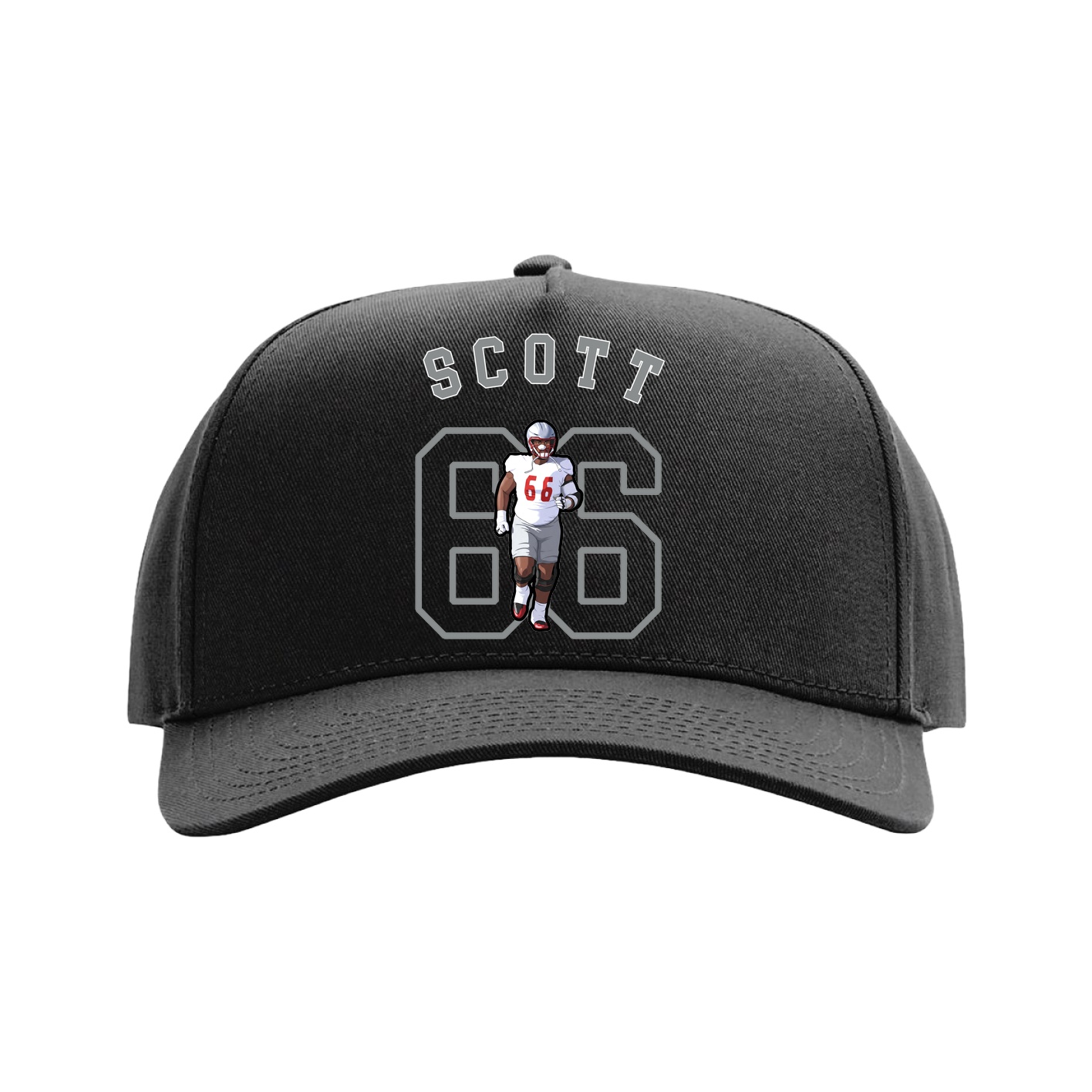 Full Fabric Five-Panel Champ Cap — Shirsey Arch in Black
