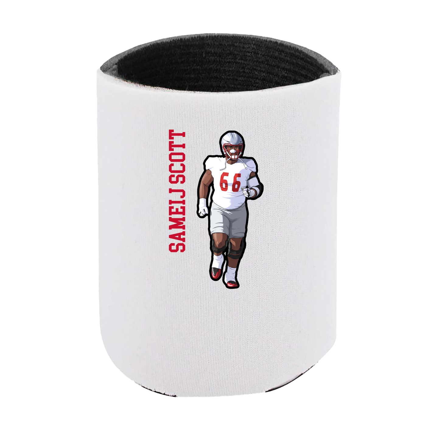 Can Holder — Name Vertical in White