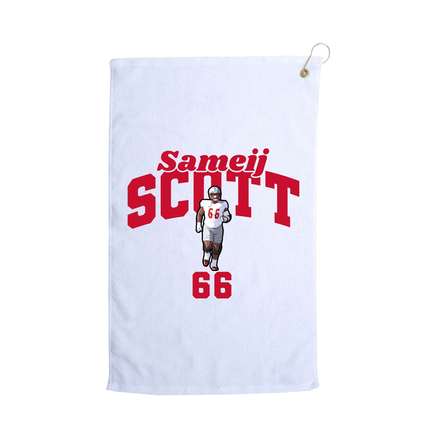 Golf Towel — Signature Arch in White