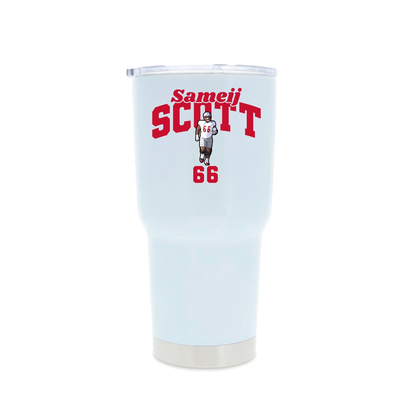 30oz Stainless Steel Tumbler — Signature Arch in White