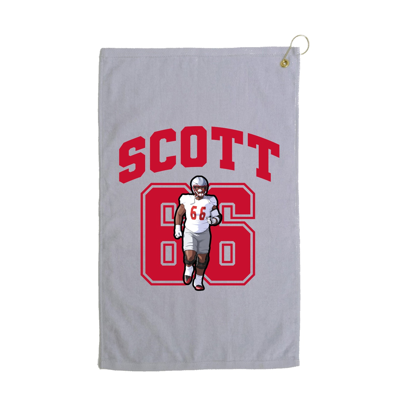 Golf Towel — Number in Grey