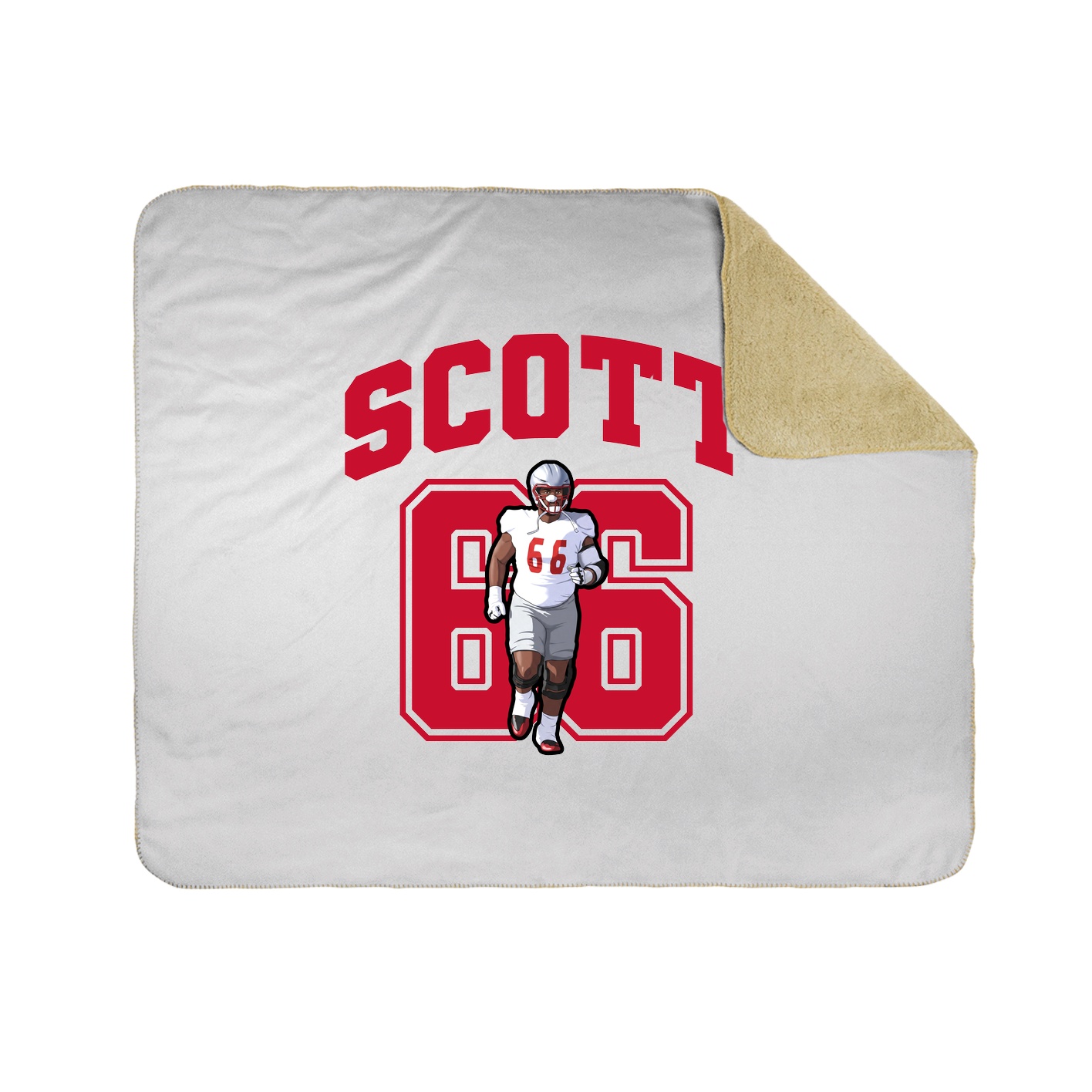 Throw Blanket — Number in White