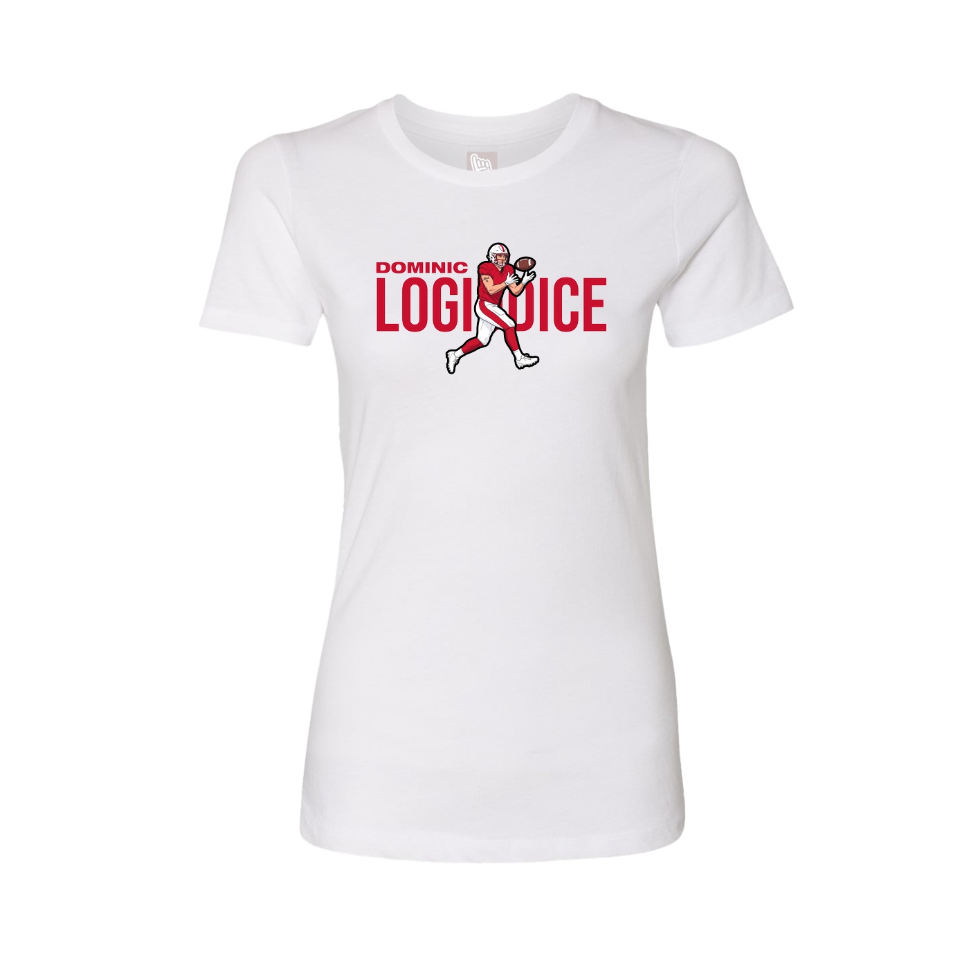 Fitted Women's Tee — Player Name in White