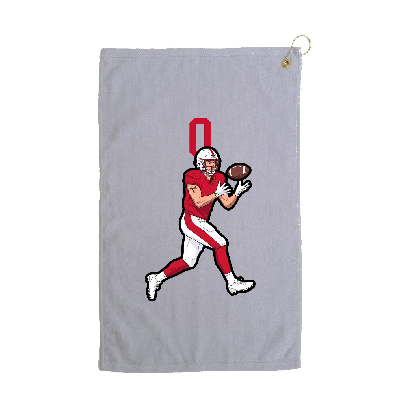 Golf Towel — Number Top in Grey