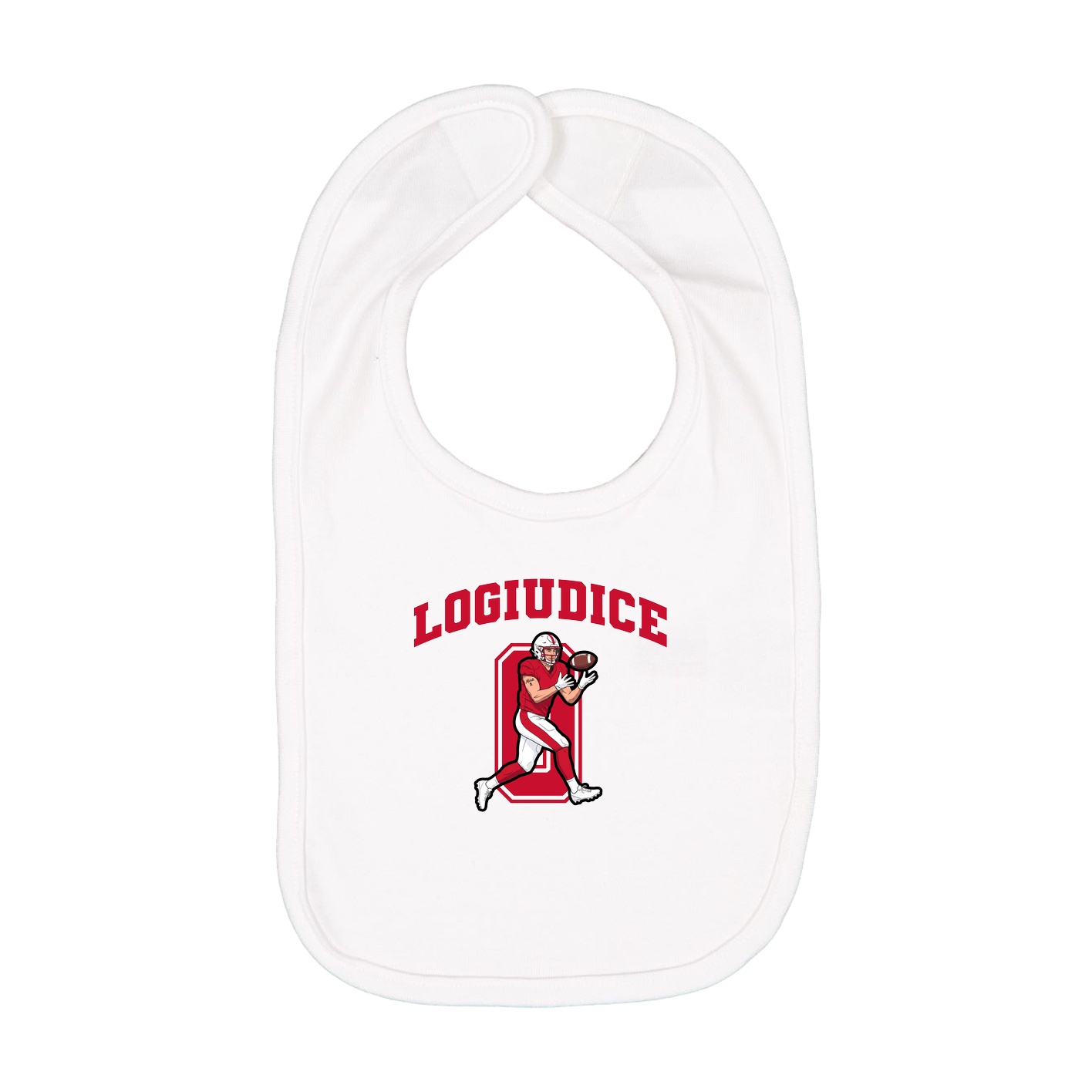 Infant Bib — Number in White