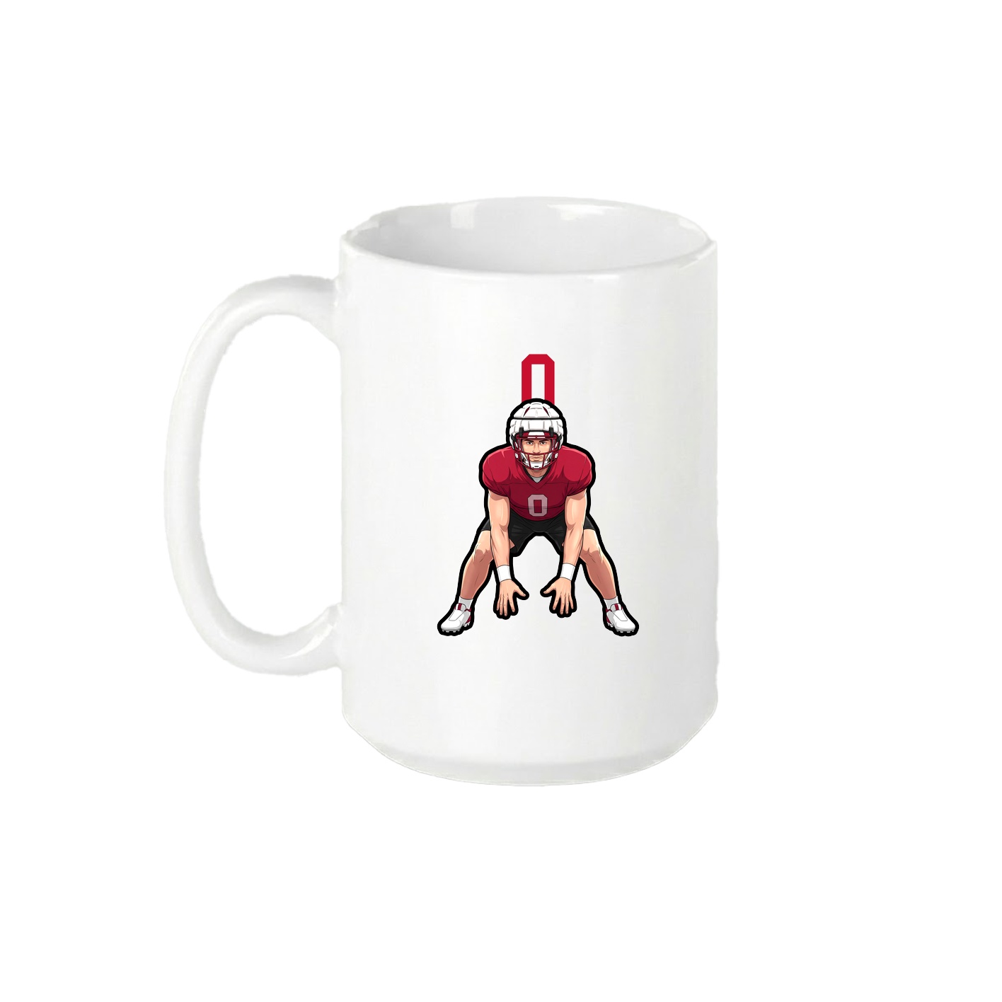 15oz Coffee Mug — Number Top in White
