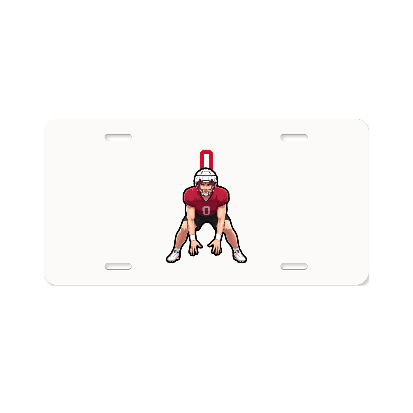License Plate — Number Top in Classic