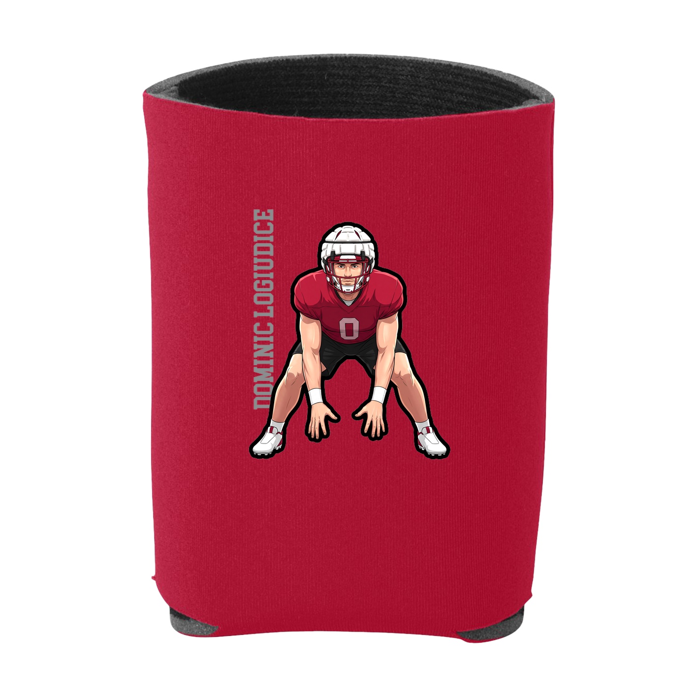 Can Holder — Name Vertical in Red