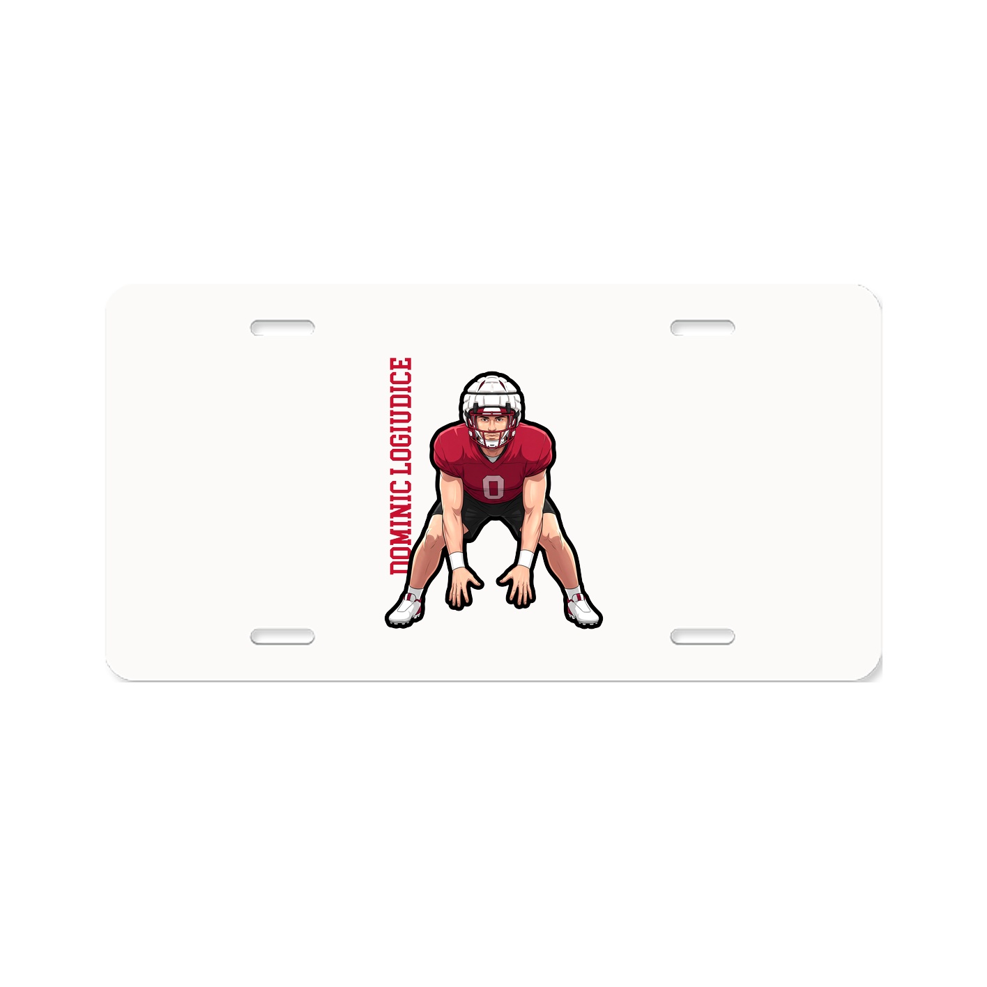 License Plate — Name Vertical in Classic