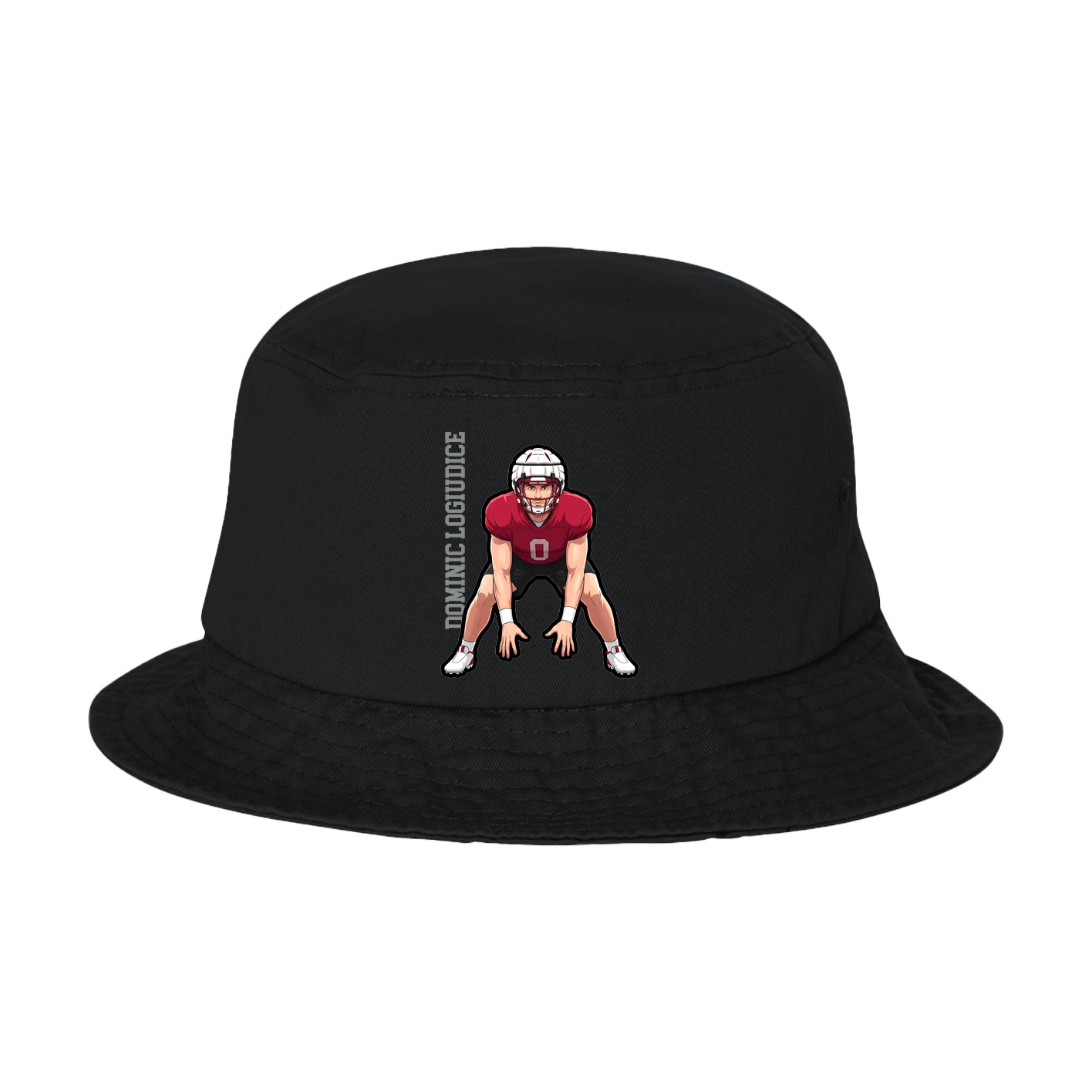 Bucket Cap — Name Vertical in Black