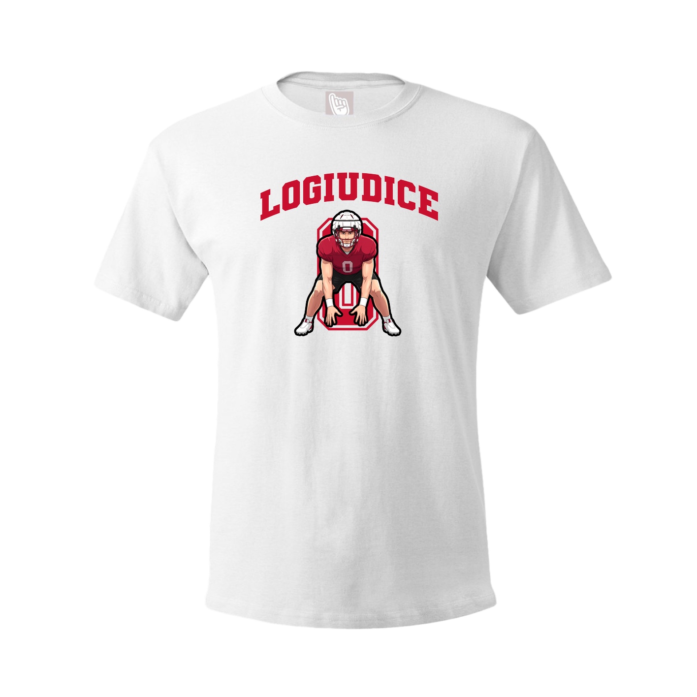 Youth Tee — Number in White