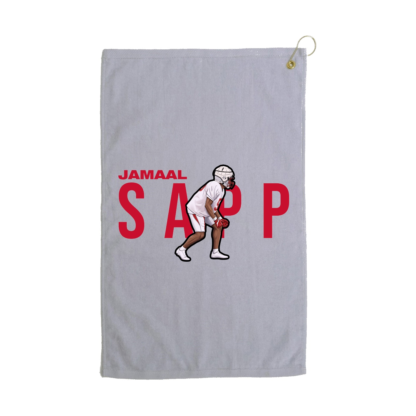 Golf Towel — Player Name in Grey