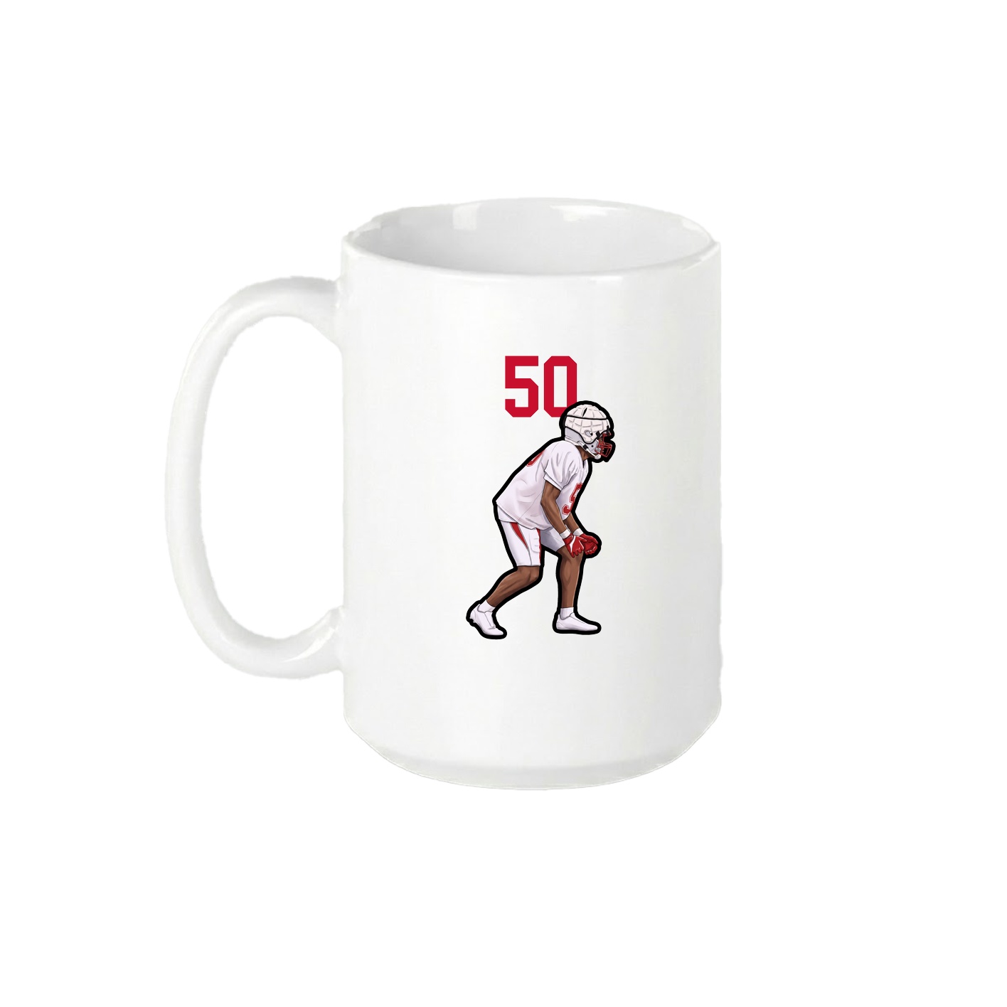 15oz Coffee Mug — Number Top in White