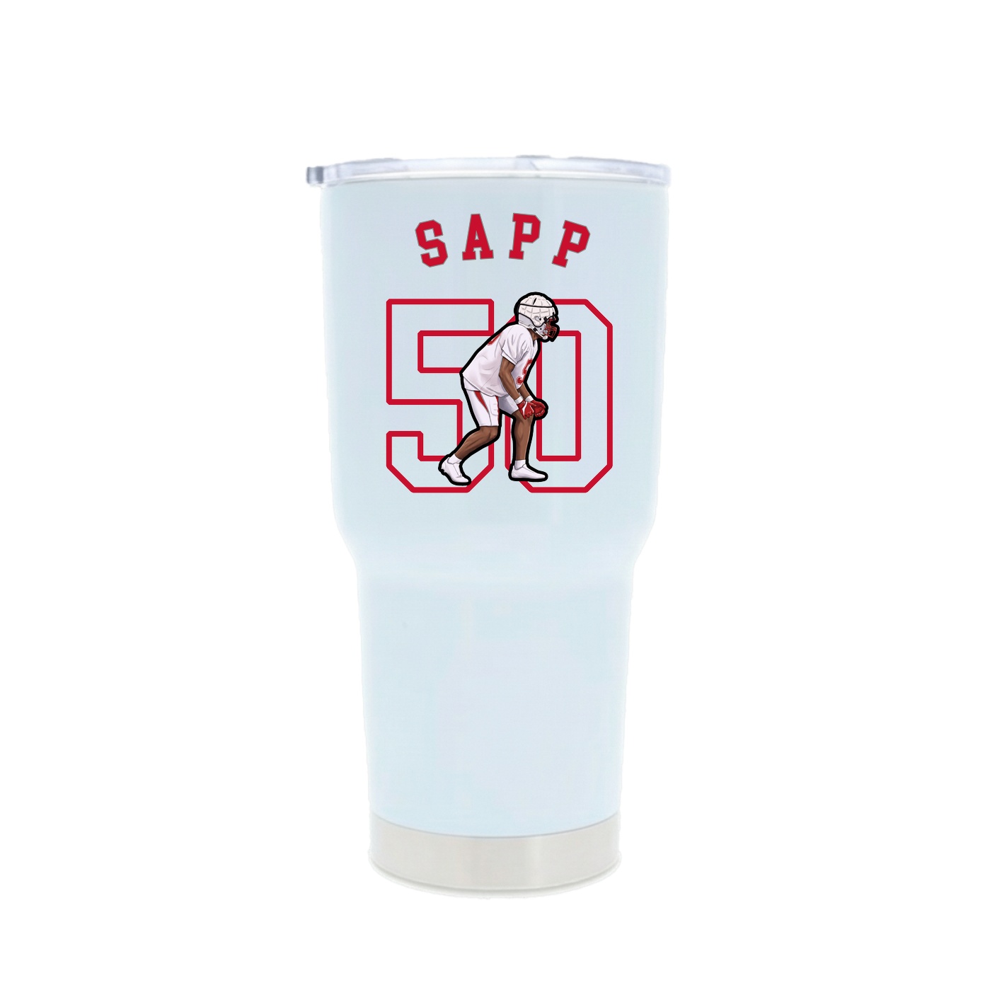 30oz Stainless Steel Tumbler — Shirsey Arch in White