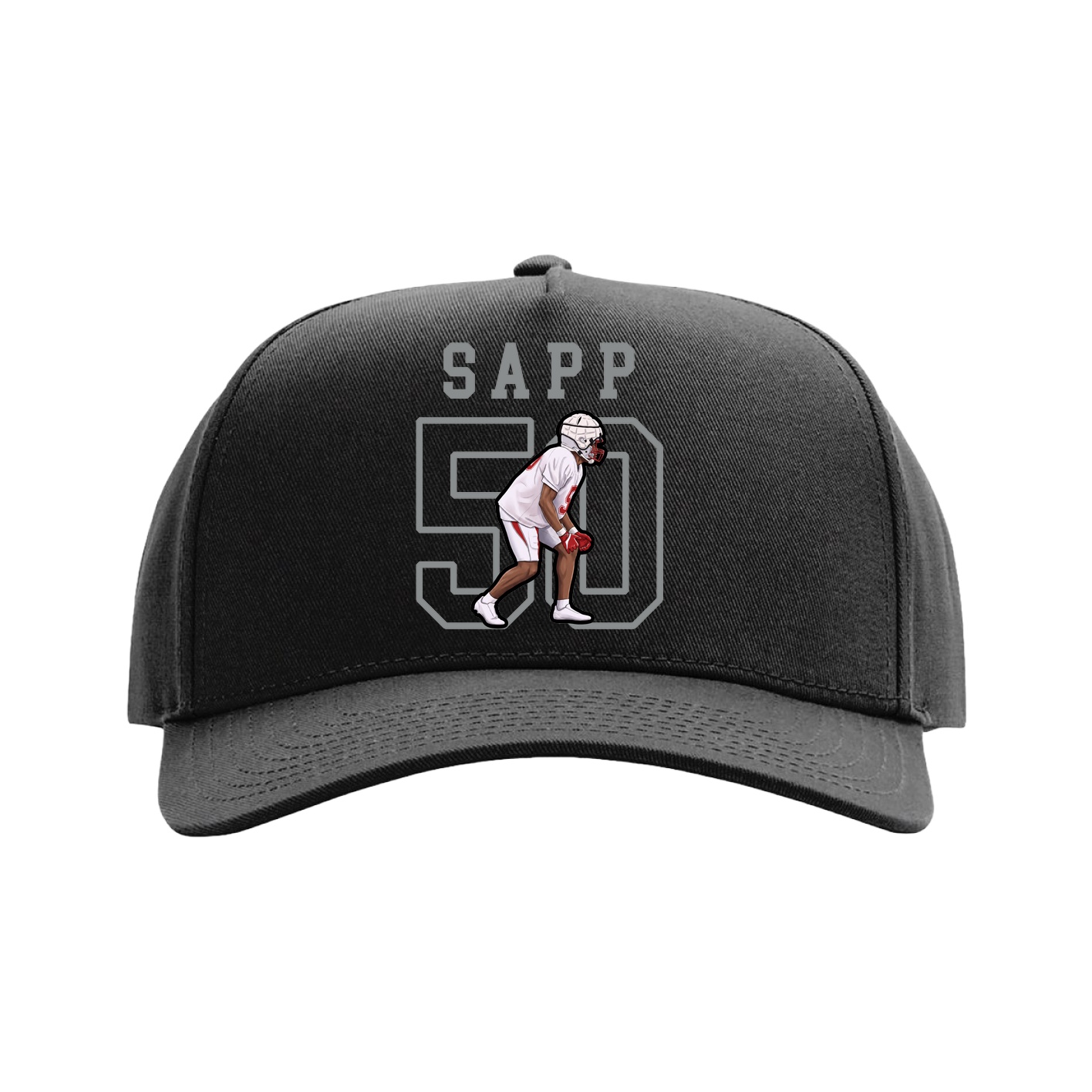 Full Fabric Five-Panel Champ Cap — Shirsey in Black