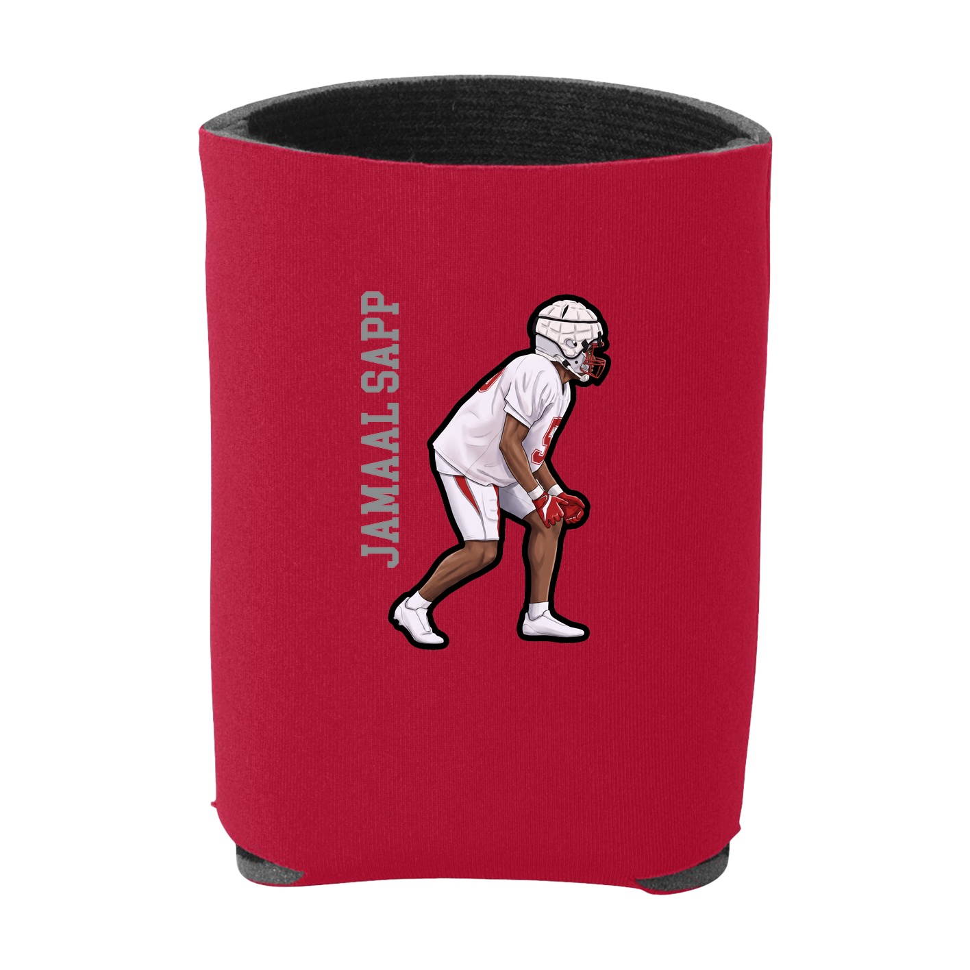 Can Holder — Name Vertical in Red