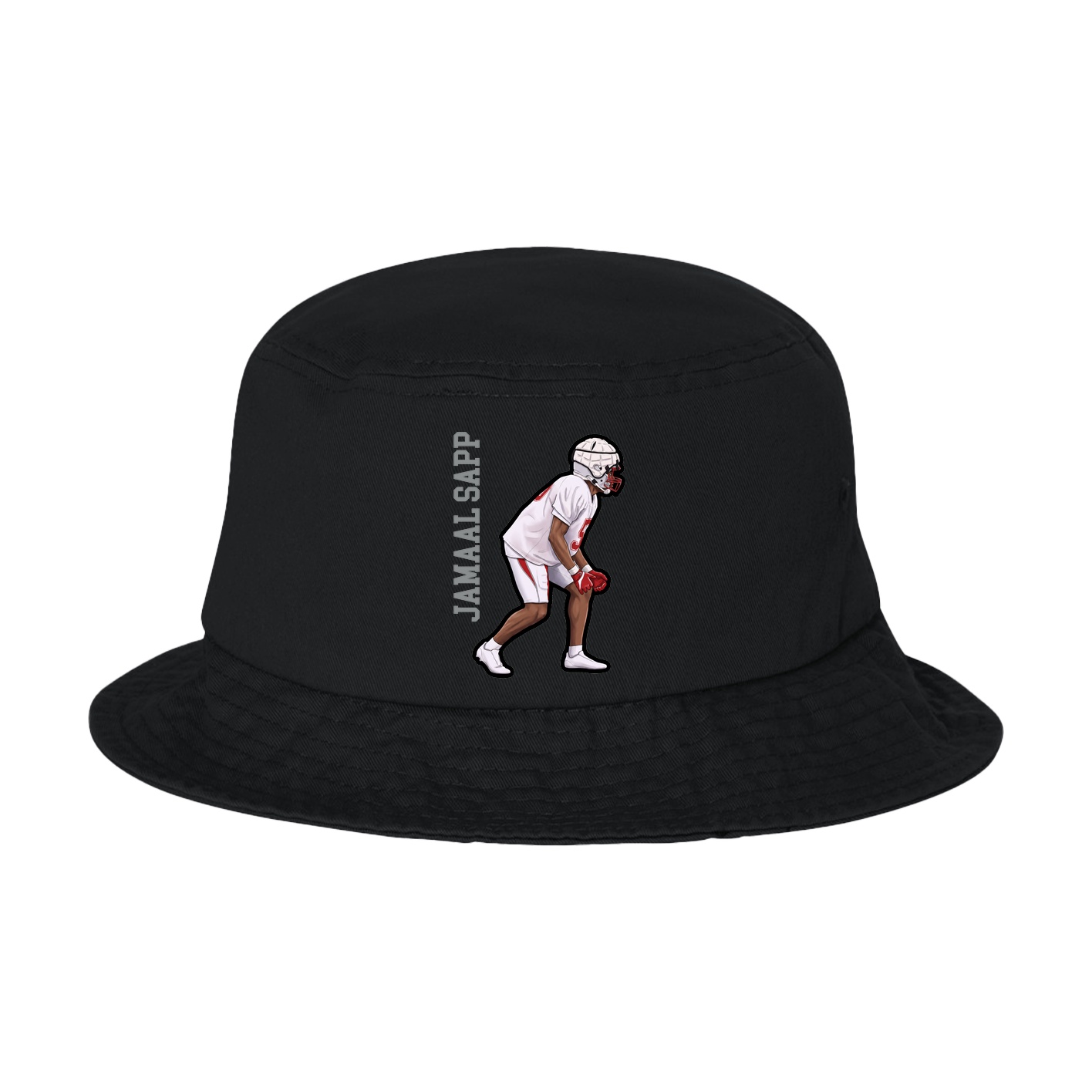 Bucket Cap — Name Vertical in Black
