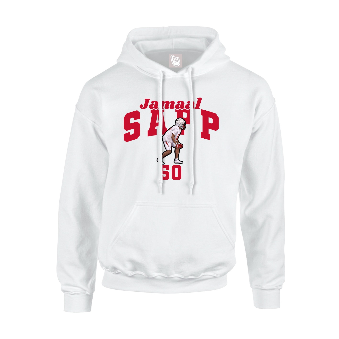 Hoodie — Signature Arch in White