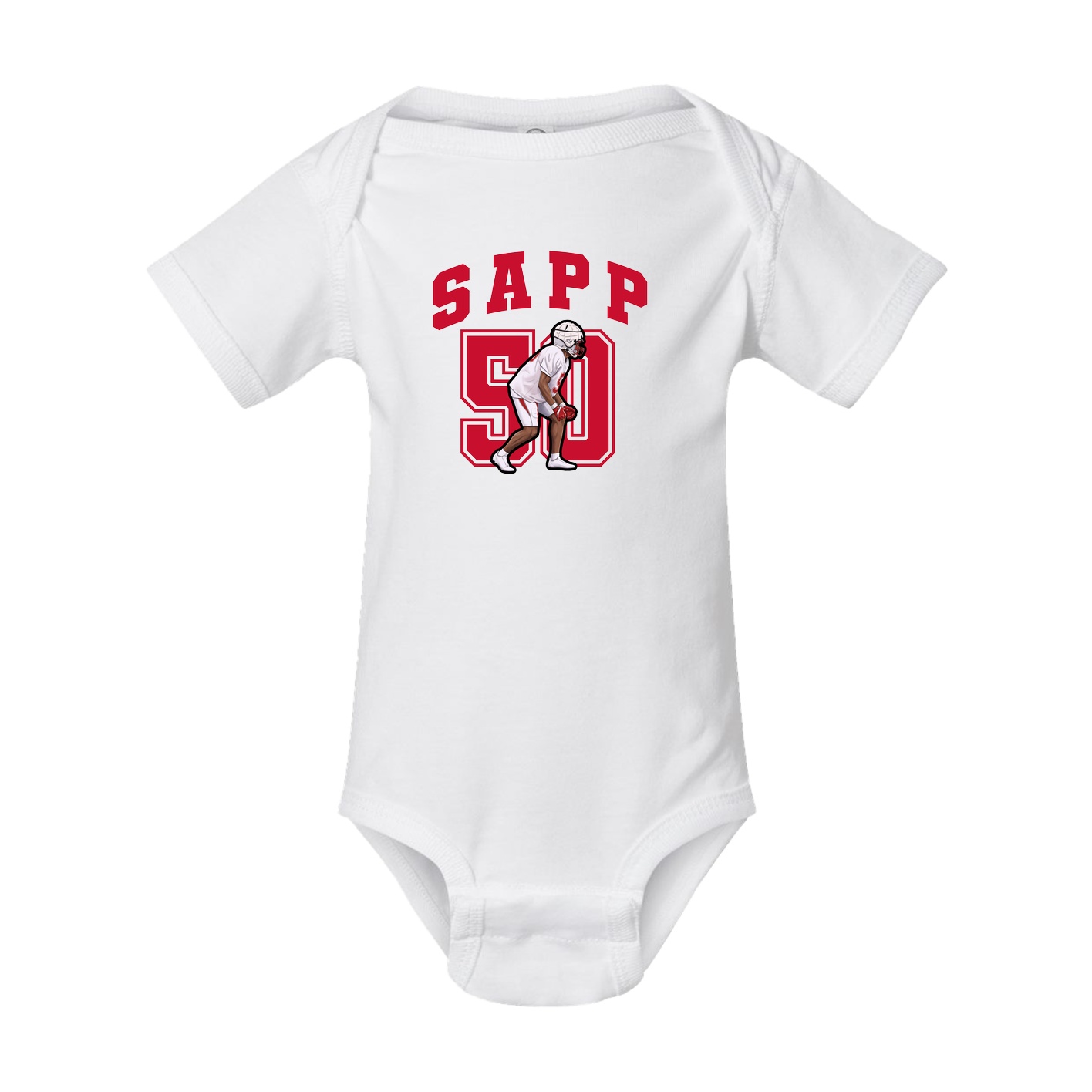Baby Onesie — Number in White