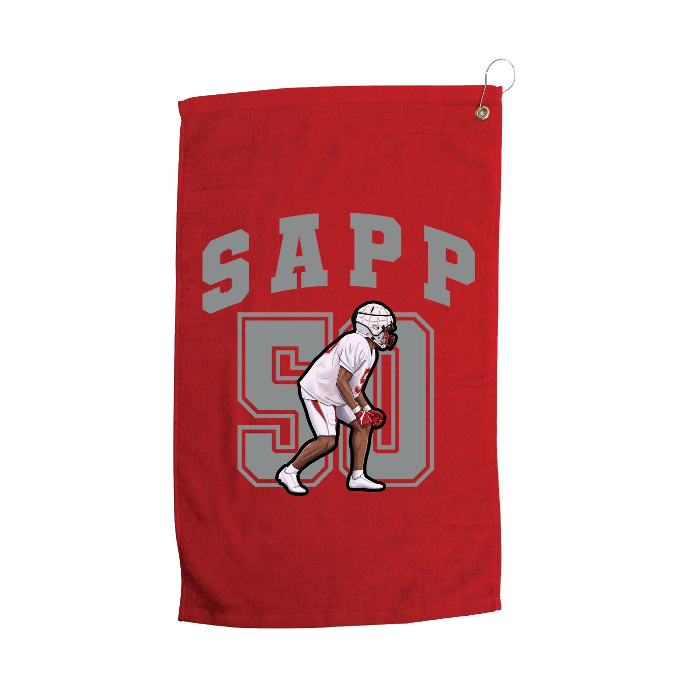 Golf Towel — Number in Red