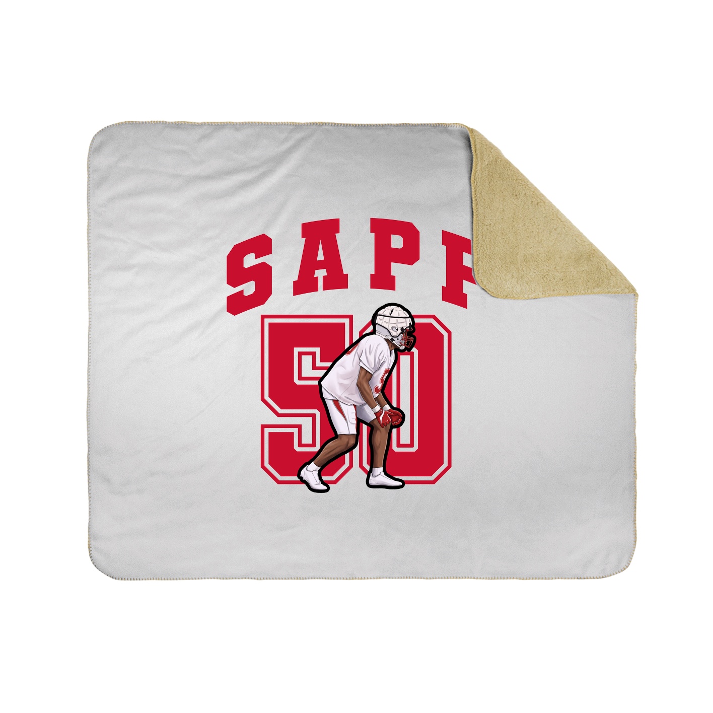 Throw Blanket — Number in White