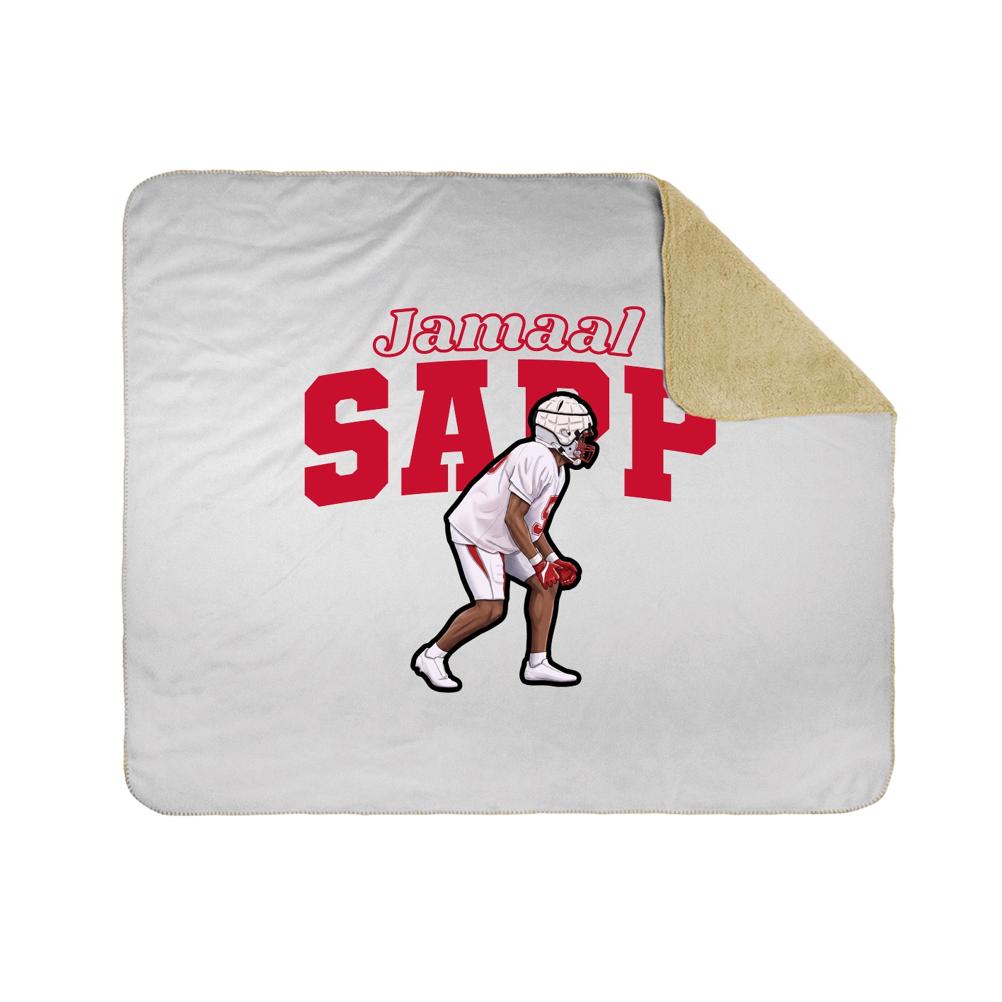 Throw Blanket — Name Arch in White
