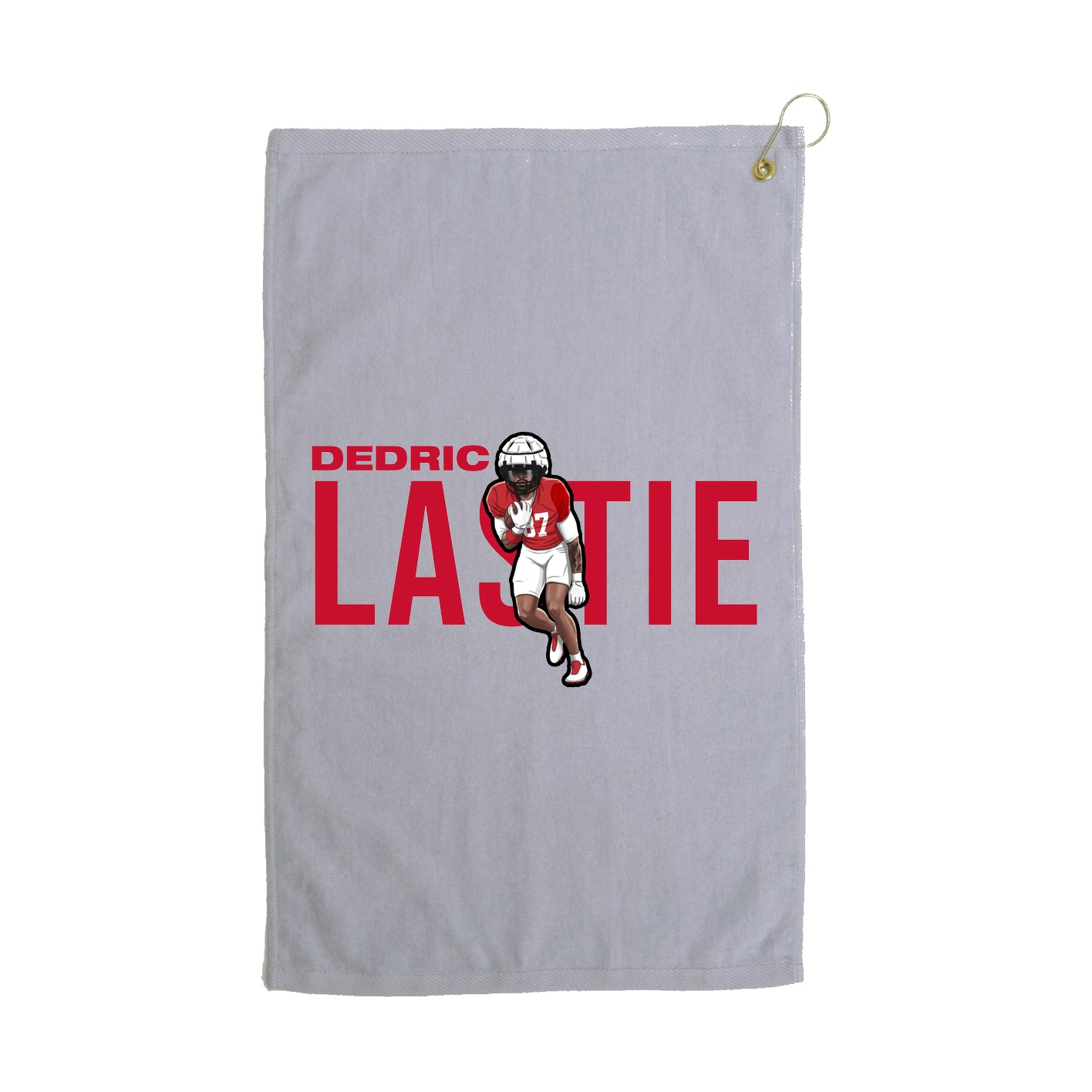 Golf Towel — Player Name in Grey
