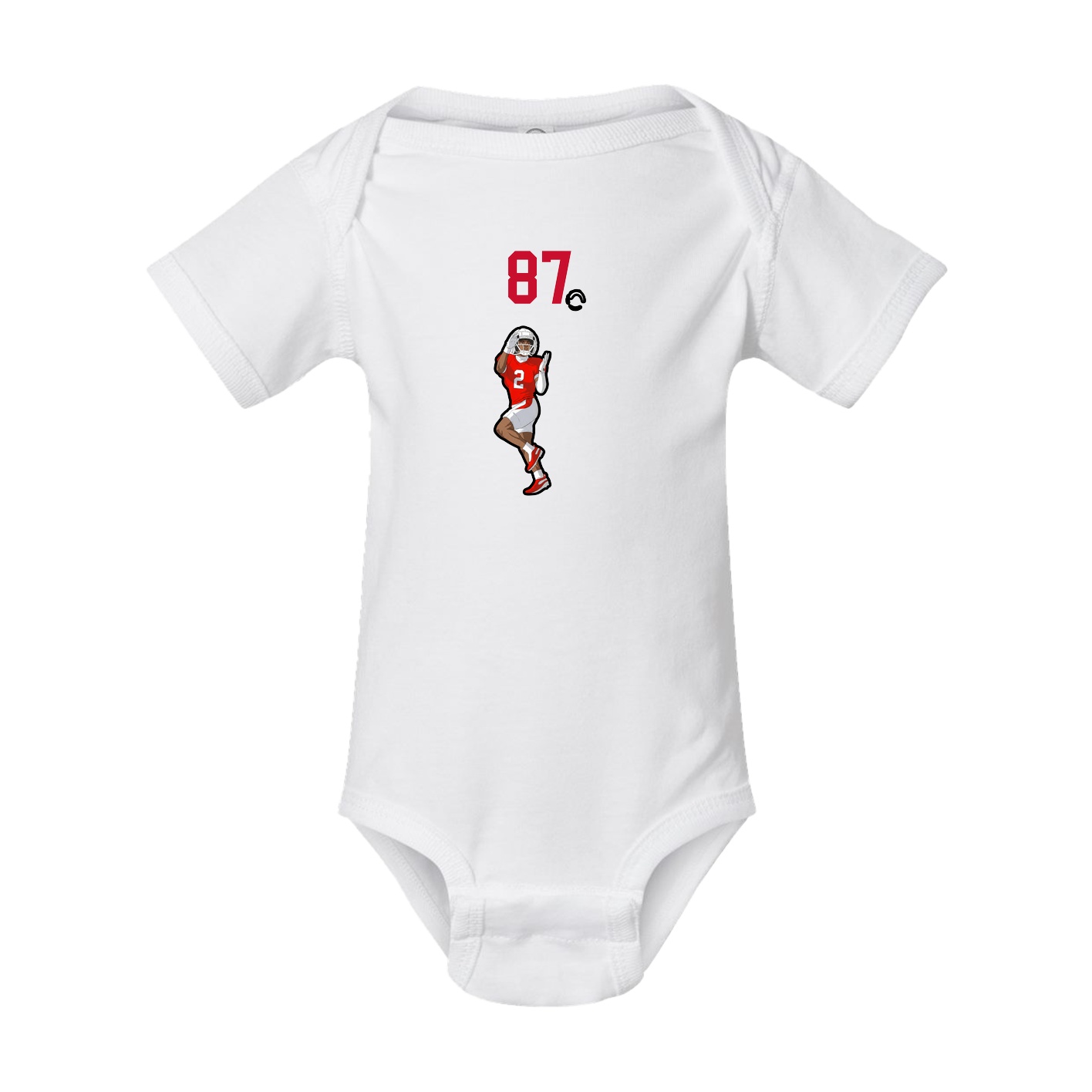 Baby Onesie — Number Top in White