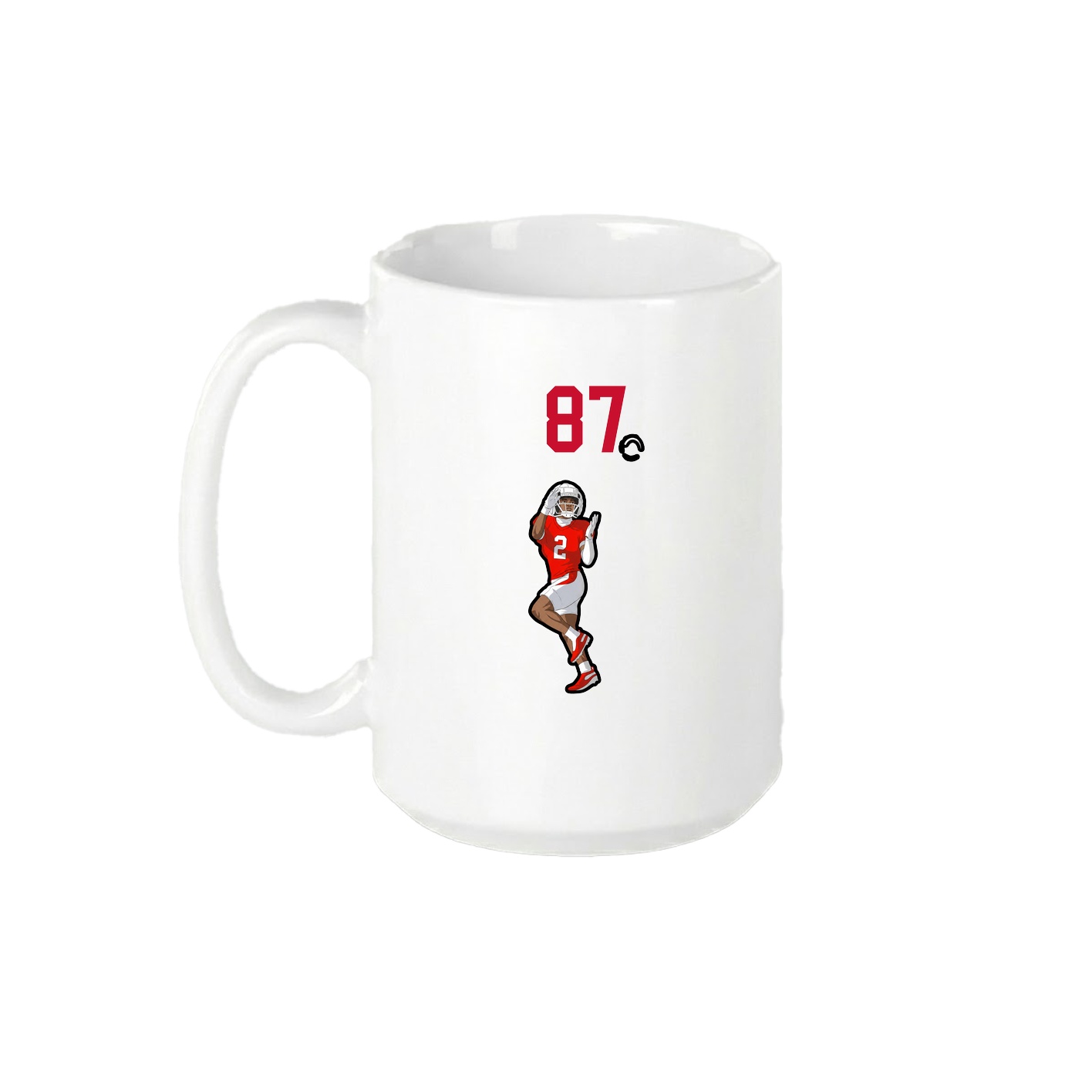 15oz Coffee Mug — Number Top in White