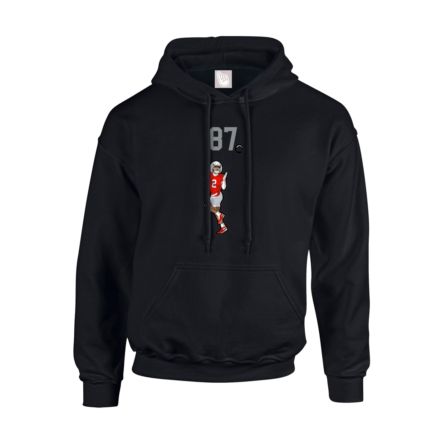 Hoodie — Number Top in Black