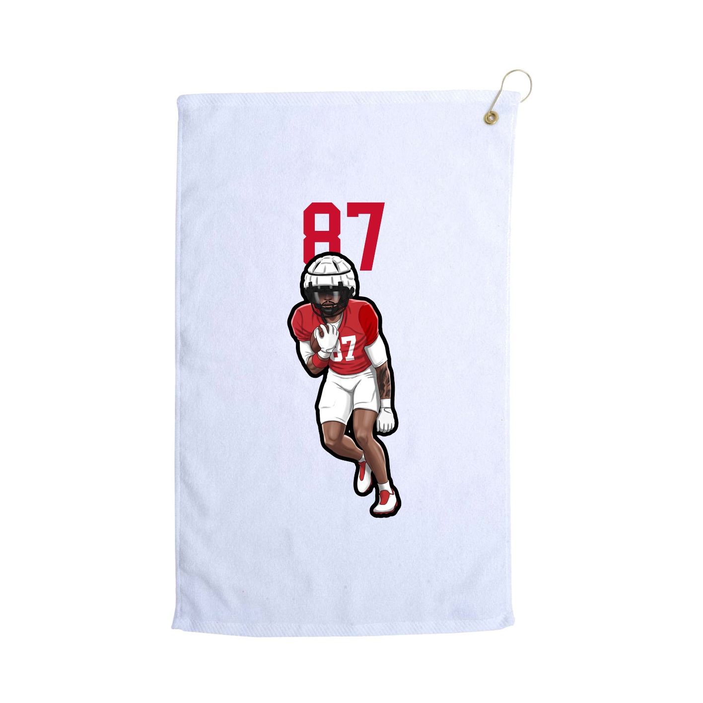 Golf Towel — Number Top in White
