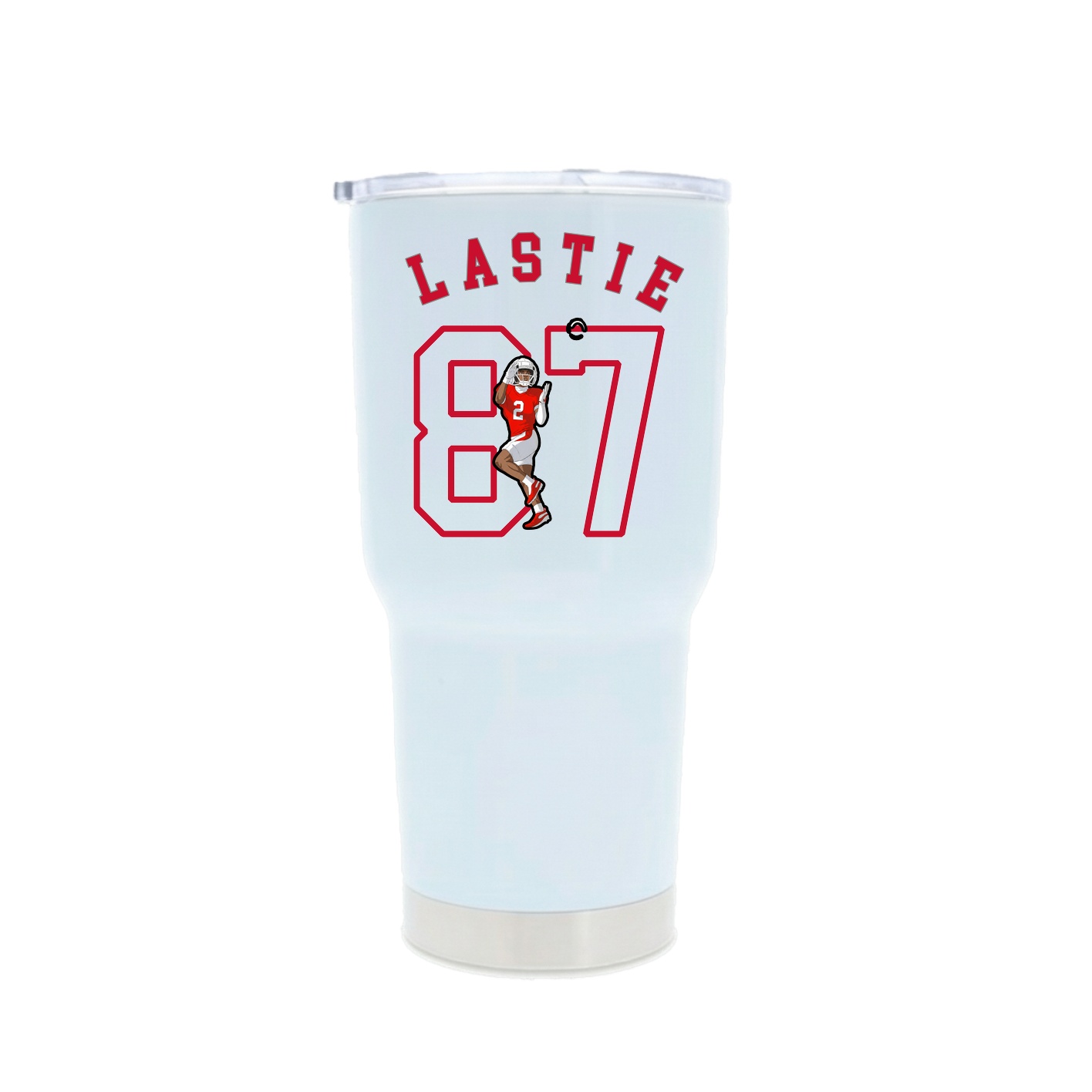 30oz Stainless Steel Tumbler — Shirsey Arch in White