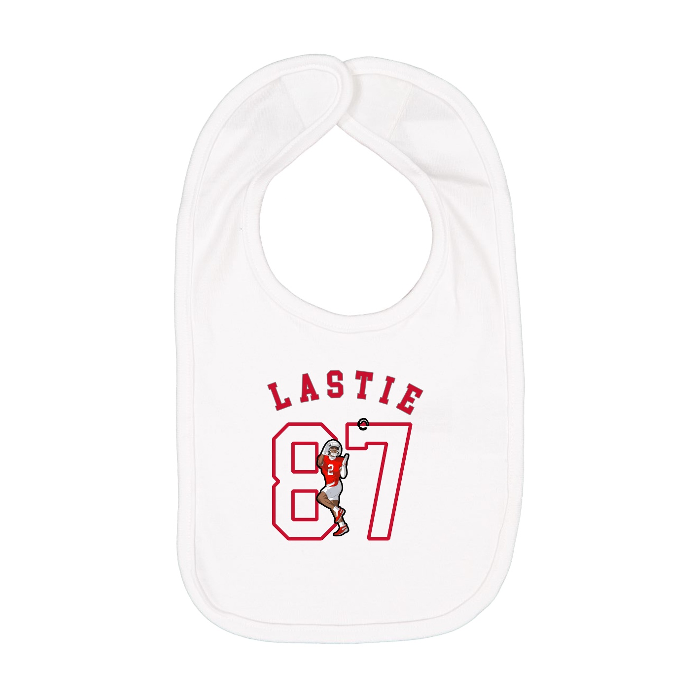 Infant Bib — Shirsey Arch in White