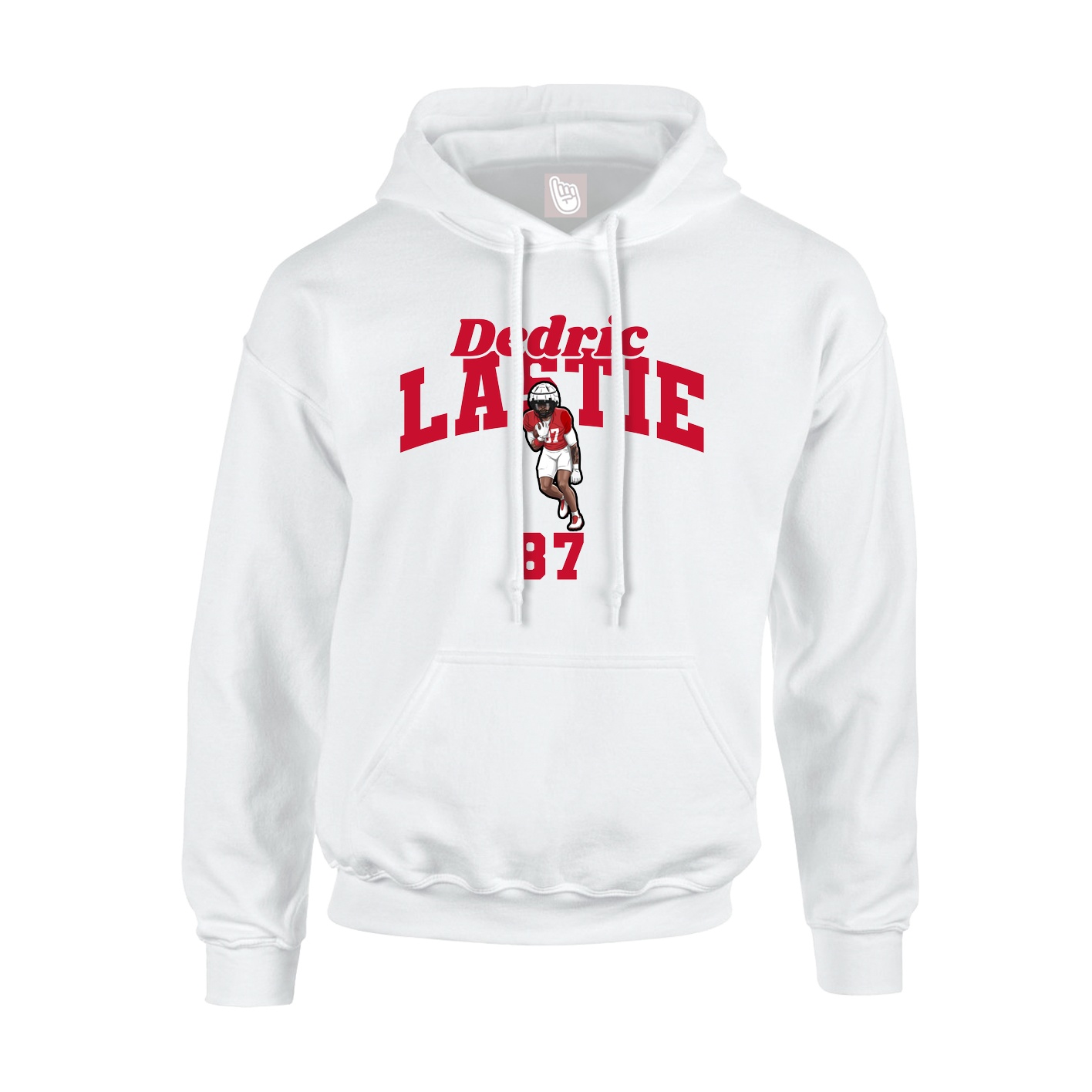 Youth Hoodie — Signature Arch in White