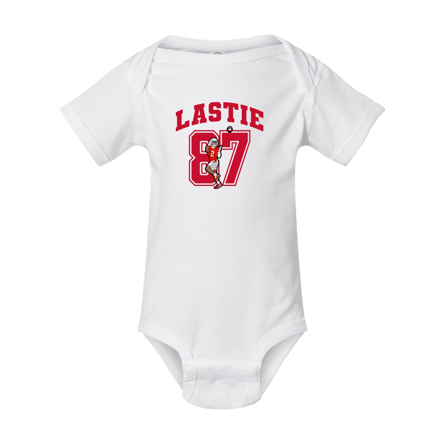 Baby Onesie — Number in White